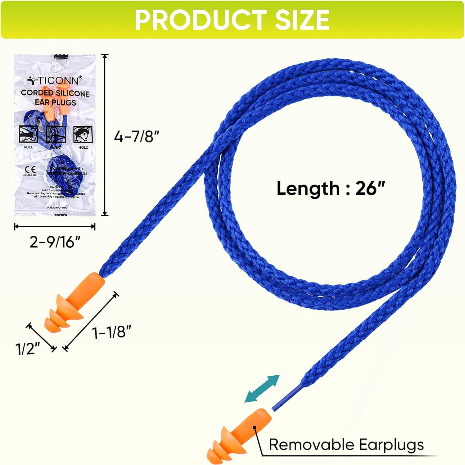 Tapones de Silicona TICONN 12 Pares Cancelación Ruido 25dB