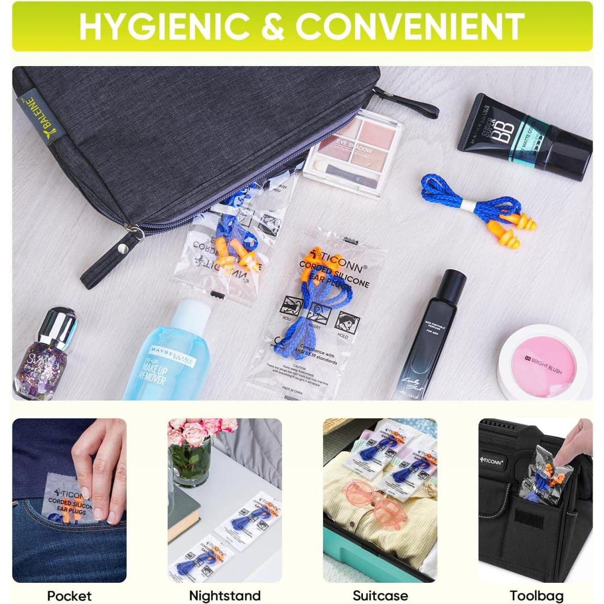 Tapones de Silicona TICONN 12 Pares Cancelación Ruido 25dB