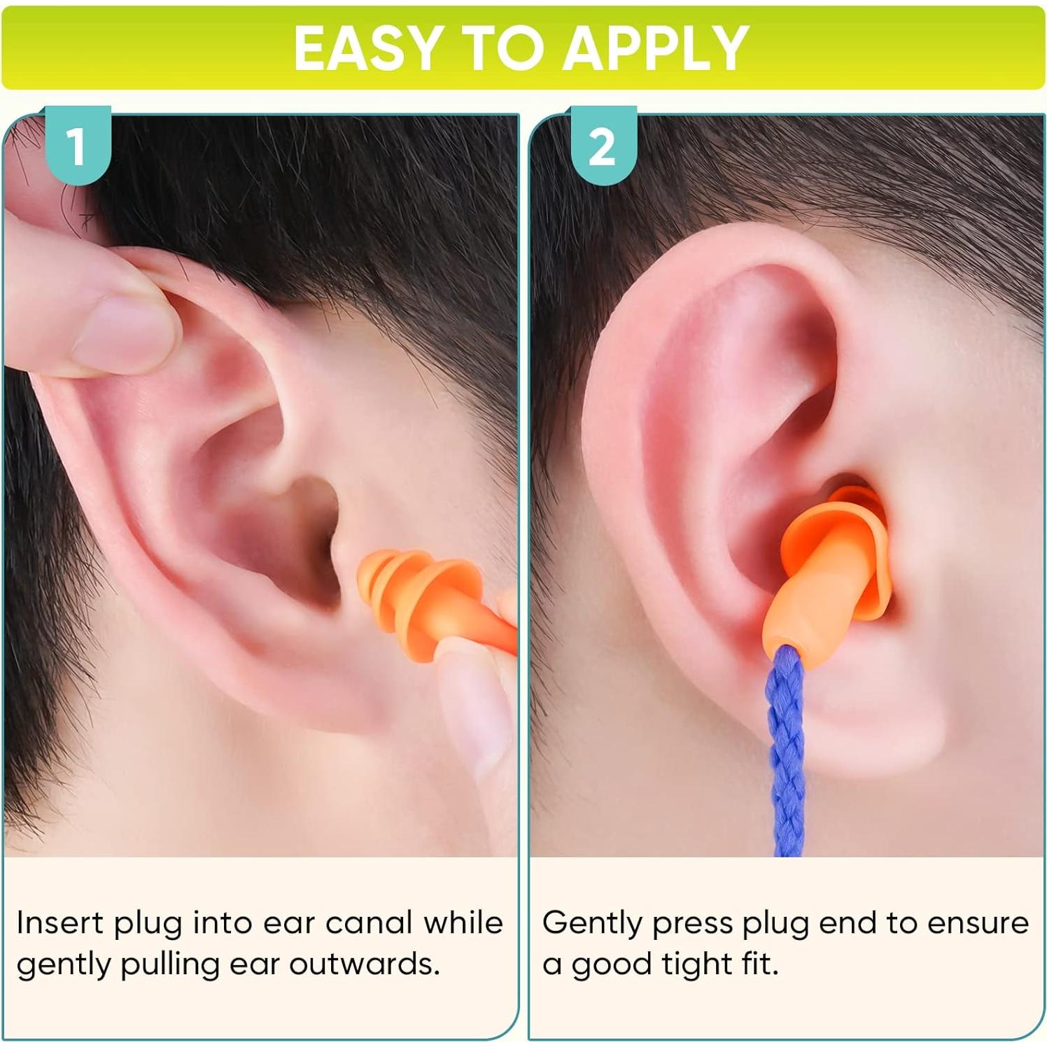 Tapones de Silicona TICONN 12 Pares Cancelación Ruido 25dB