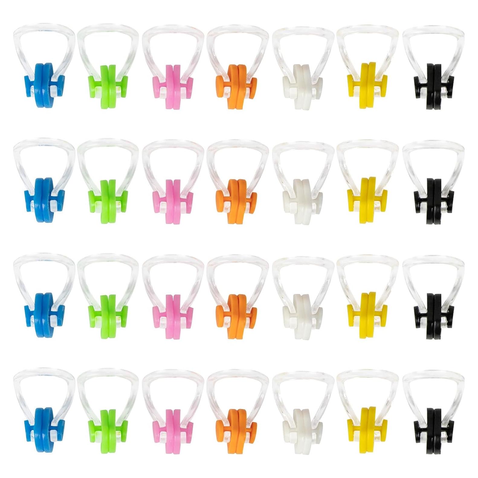 28 Tapones de Nariz para Nadar Gfdoso Silicona 7 Colores
