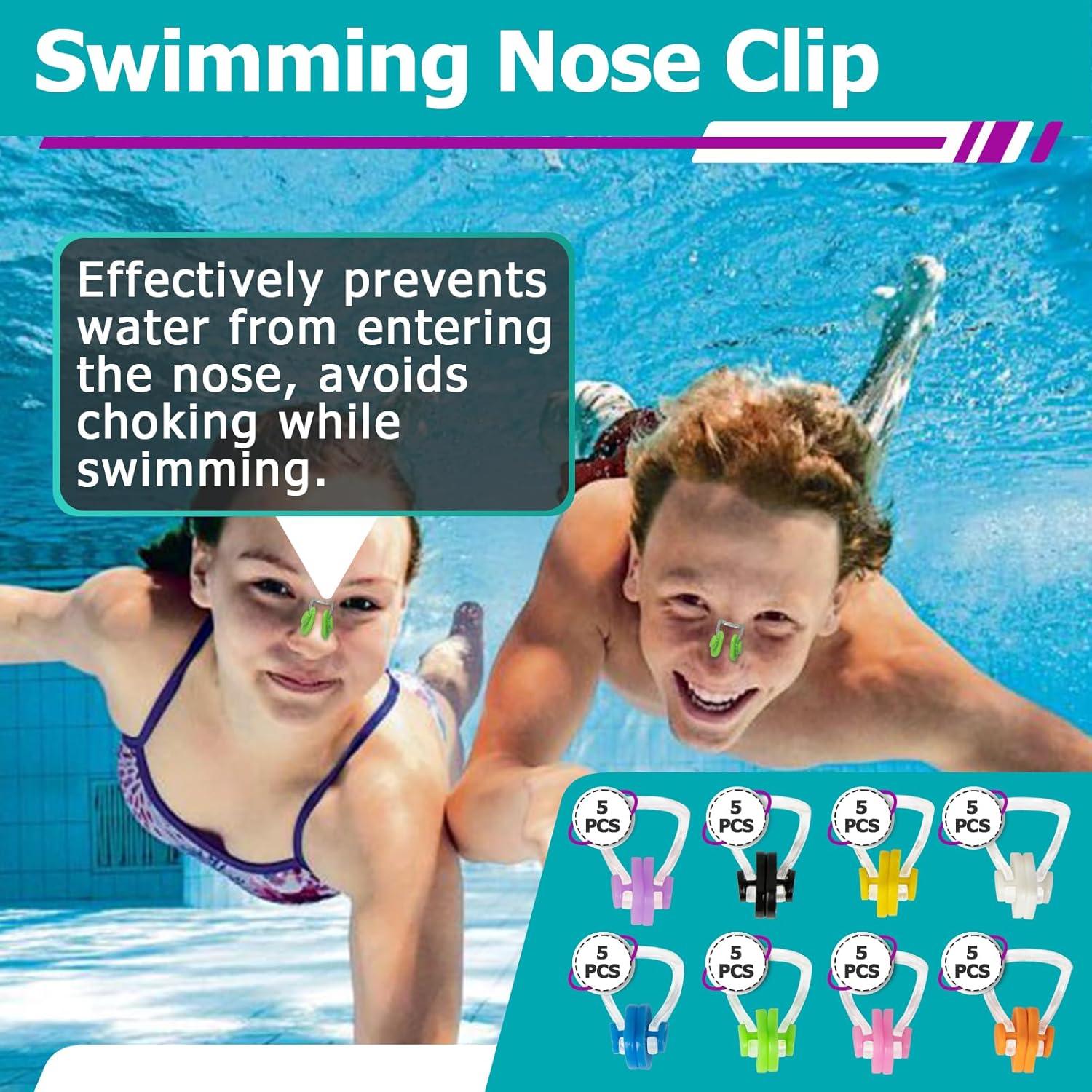 40 Clips de Nariz para Natación Joworthy - Silicona Impermeable