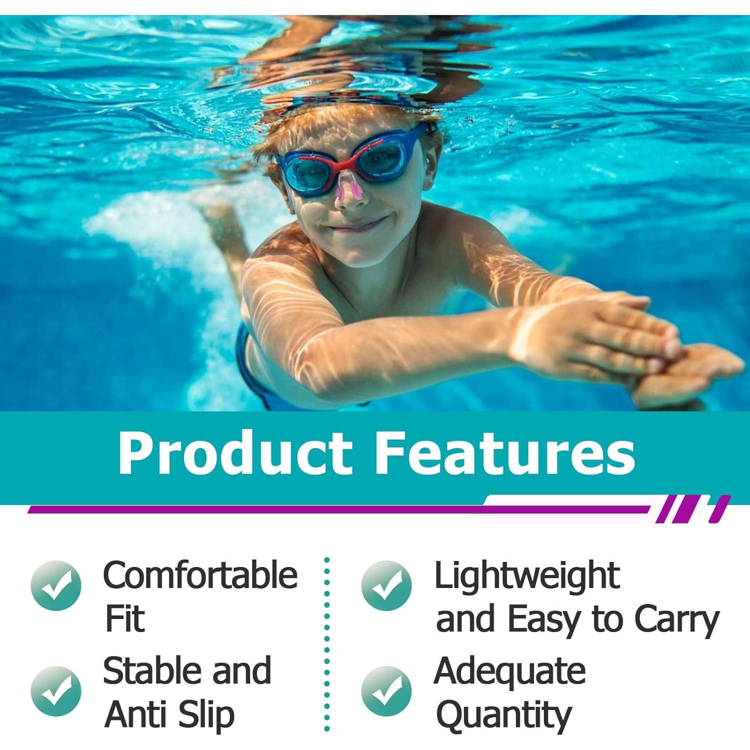 40 Clips de Nariz para Natación Joworthy - Silicona Impermeable