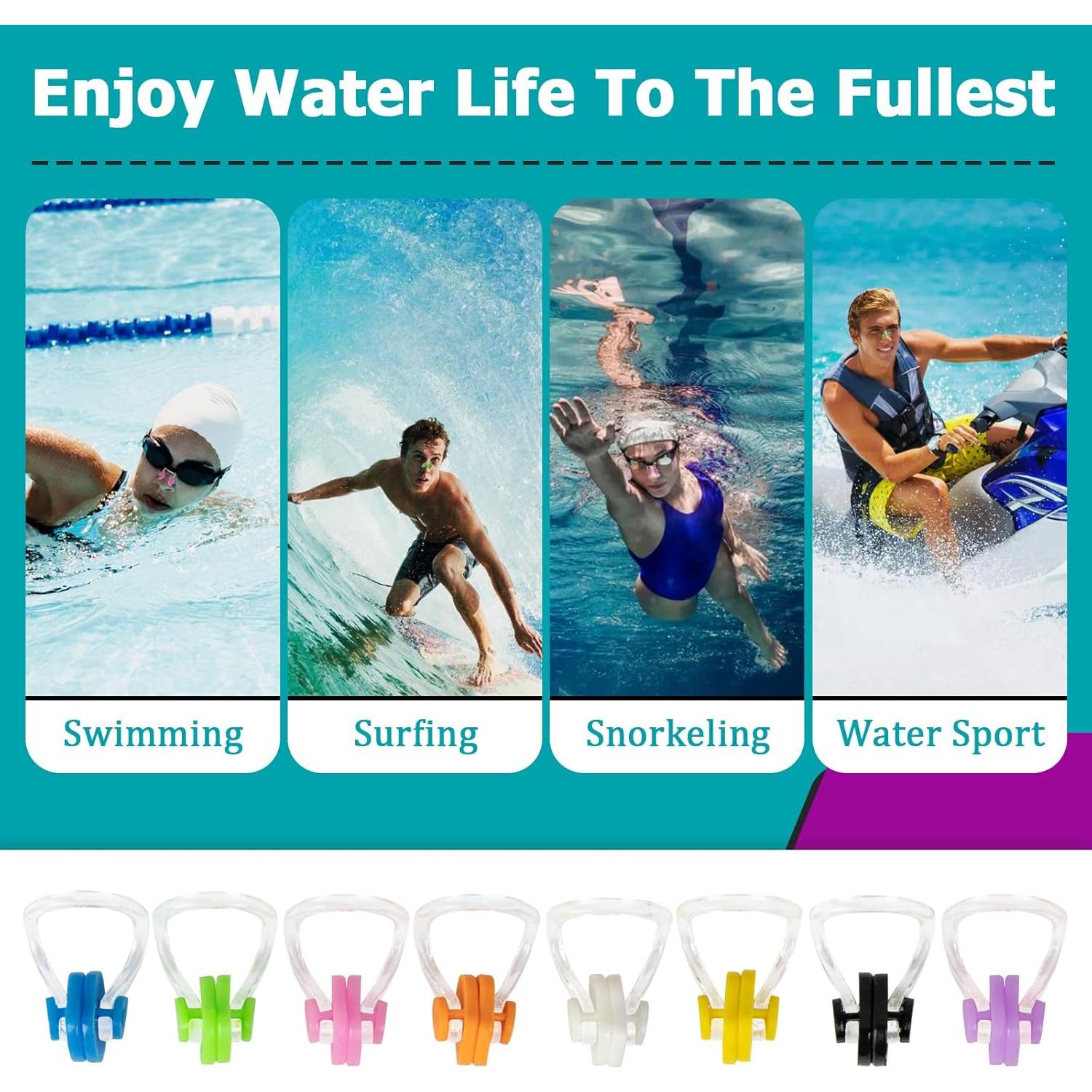 40 Clips de Nariz para Natación Joworthy - Silicona Impermeable
