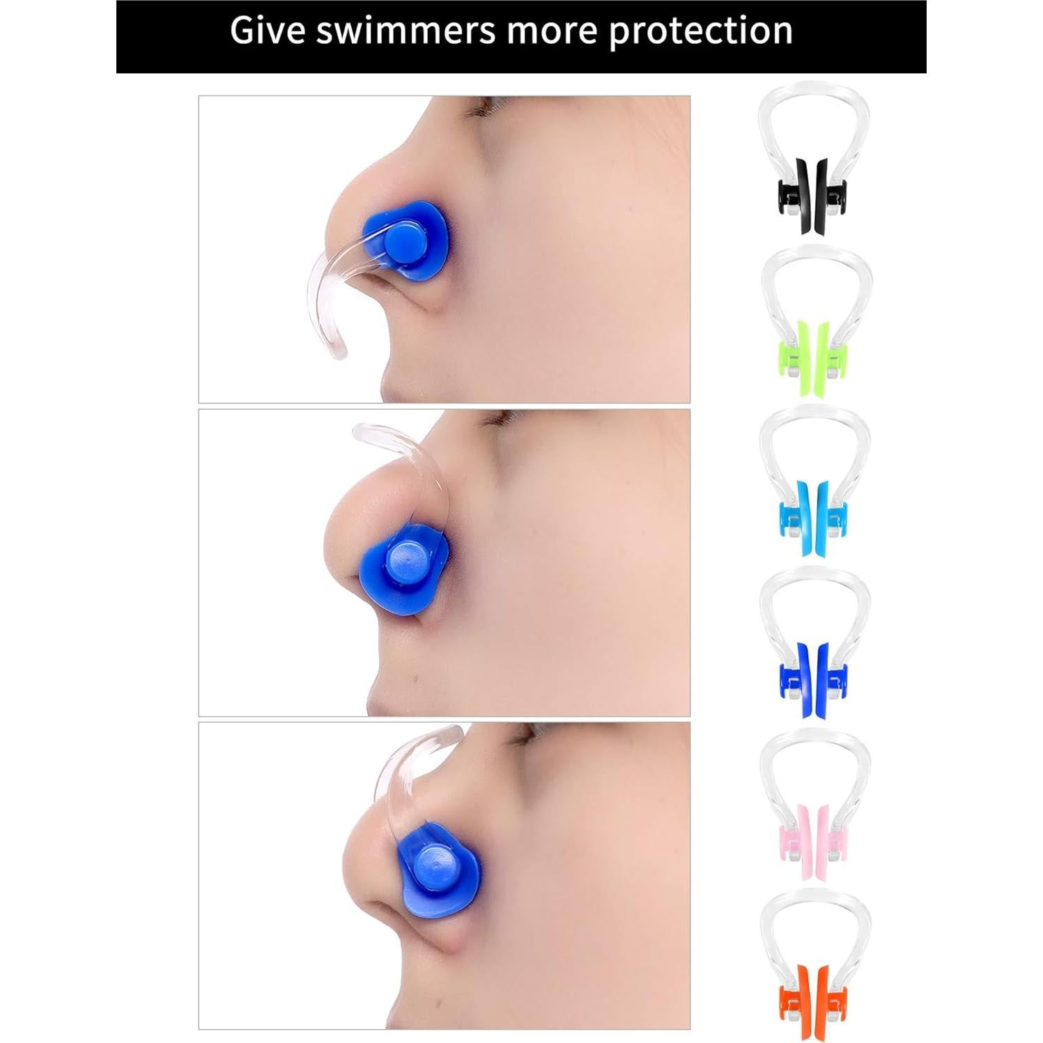 Clip de Nariz Impermeable Yaomiao 6 Piezas Silicona Natación
