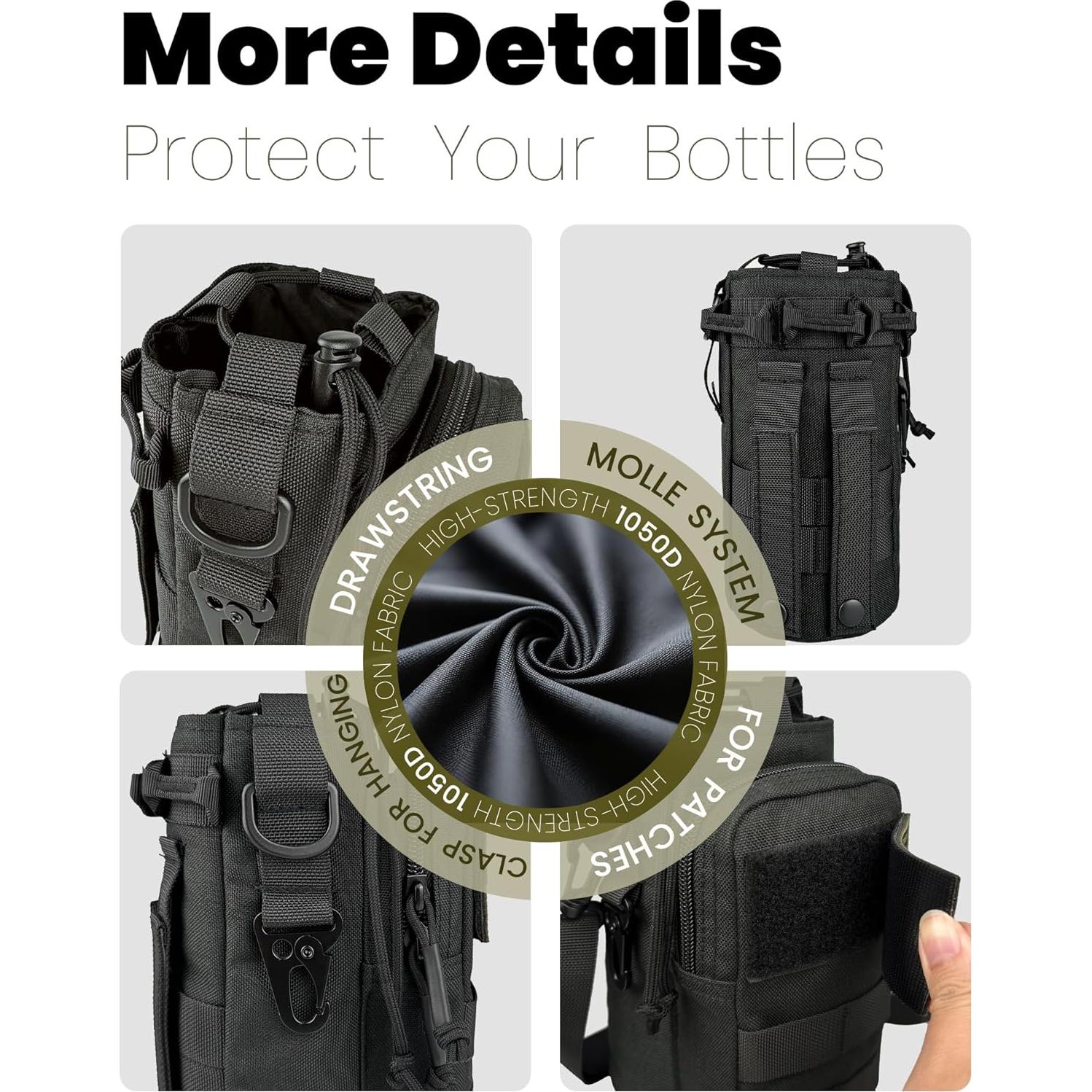 Soporte para Botella de Agua DEFUNX WBH02 Nylon 32 Oz Negro