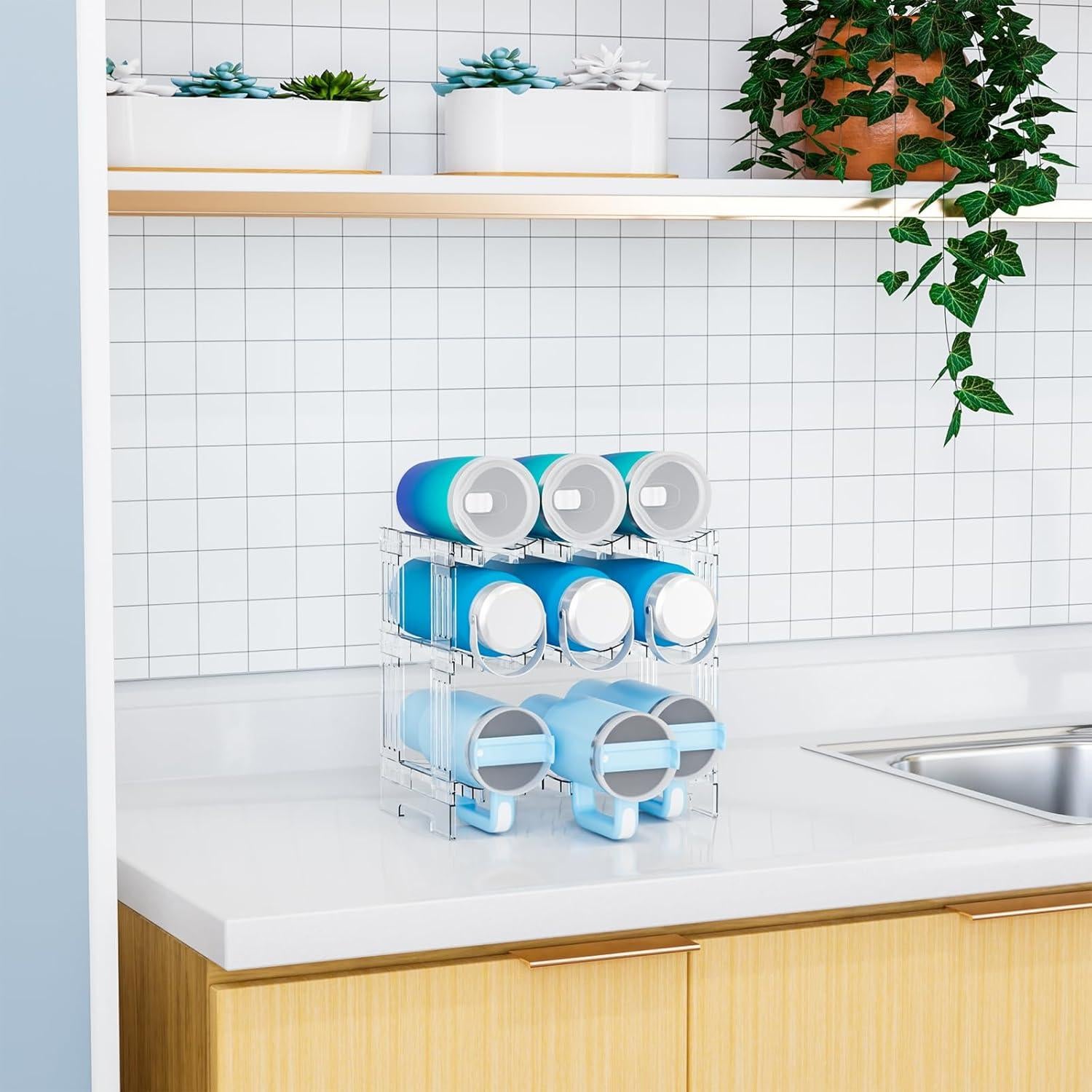 Organizador de Botellas de Agua Apilable Yieach SDL-3 3 Niveles