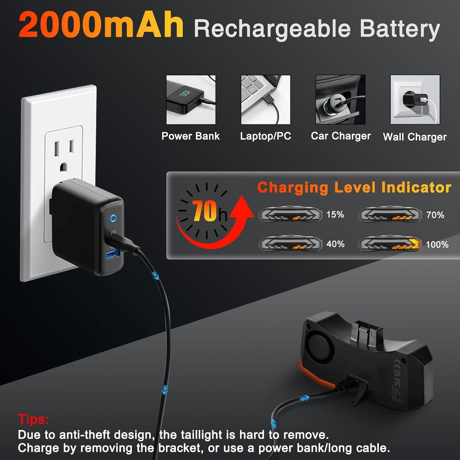 Kit de Señales de Giro NineLeaf para Bicicleta y Ebike