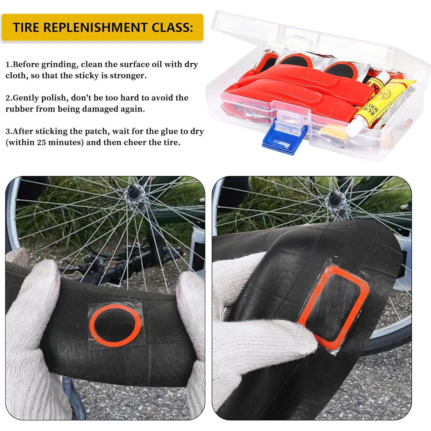 Kit de Reparación de Neumáticos de Bicicleta Smelish 80 Piezas