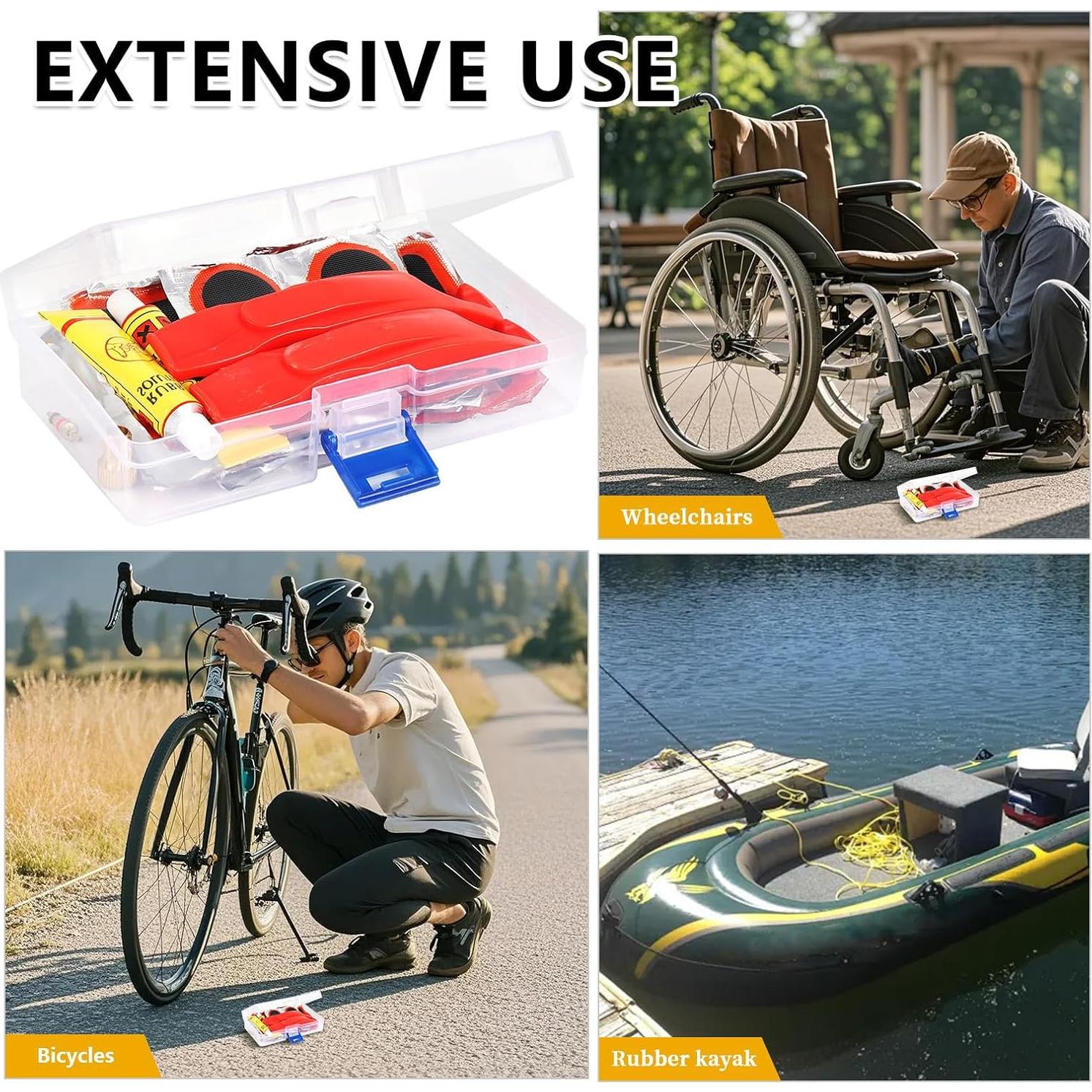 Kit de Reparación de Neumáticos de Bicicleta Smelish 80 Piezas