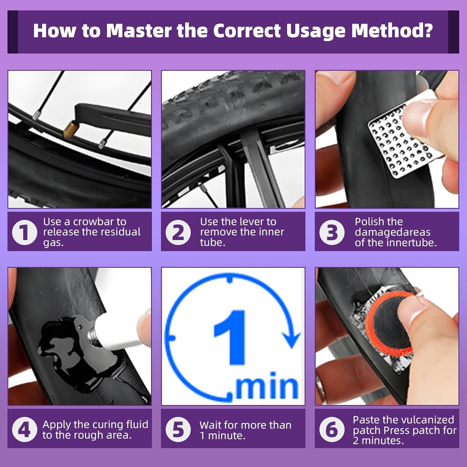 Kit de Reparación de Neumáticos de Bicicleta Genérico 27 Pcs