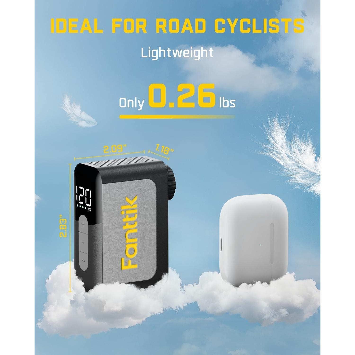 Bomba de Bicicleta Eléctrica Fanttik X10 Ace Mini 120PSI