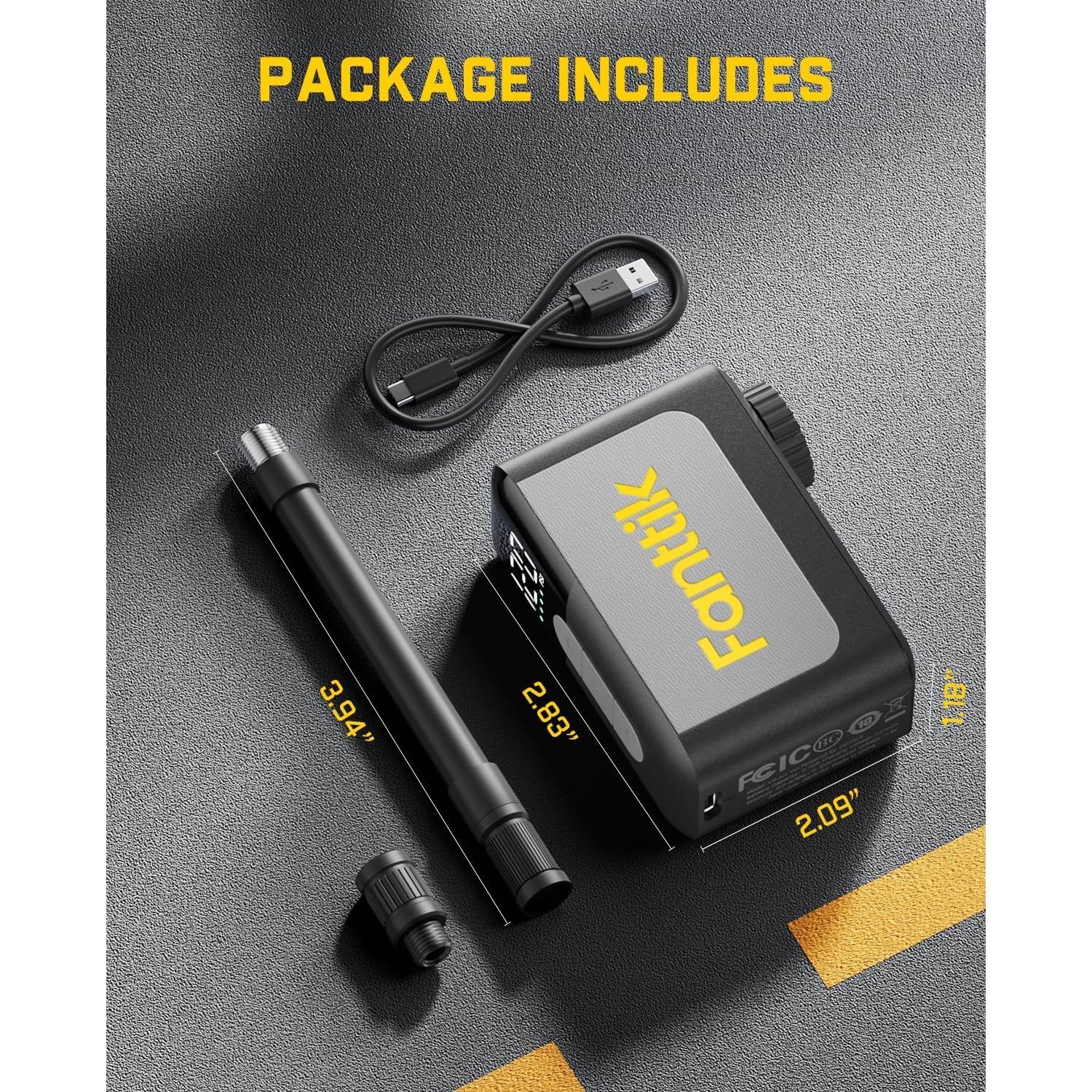 Bomba de Bicicleta Eléctrica Fanttik X10 Ace Mini 120PSI