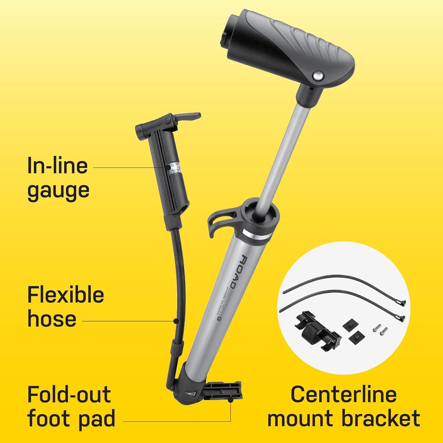 Bomba de Bicicleta Topeak Road Morph G con Manómetro 140 psi