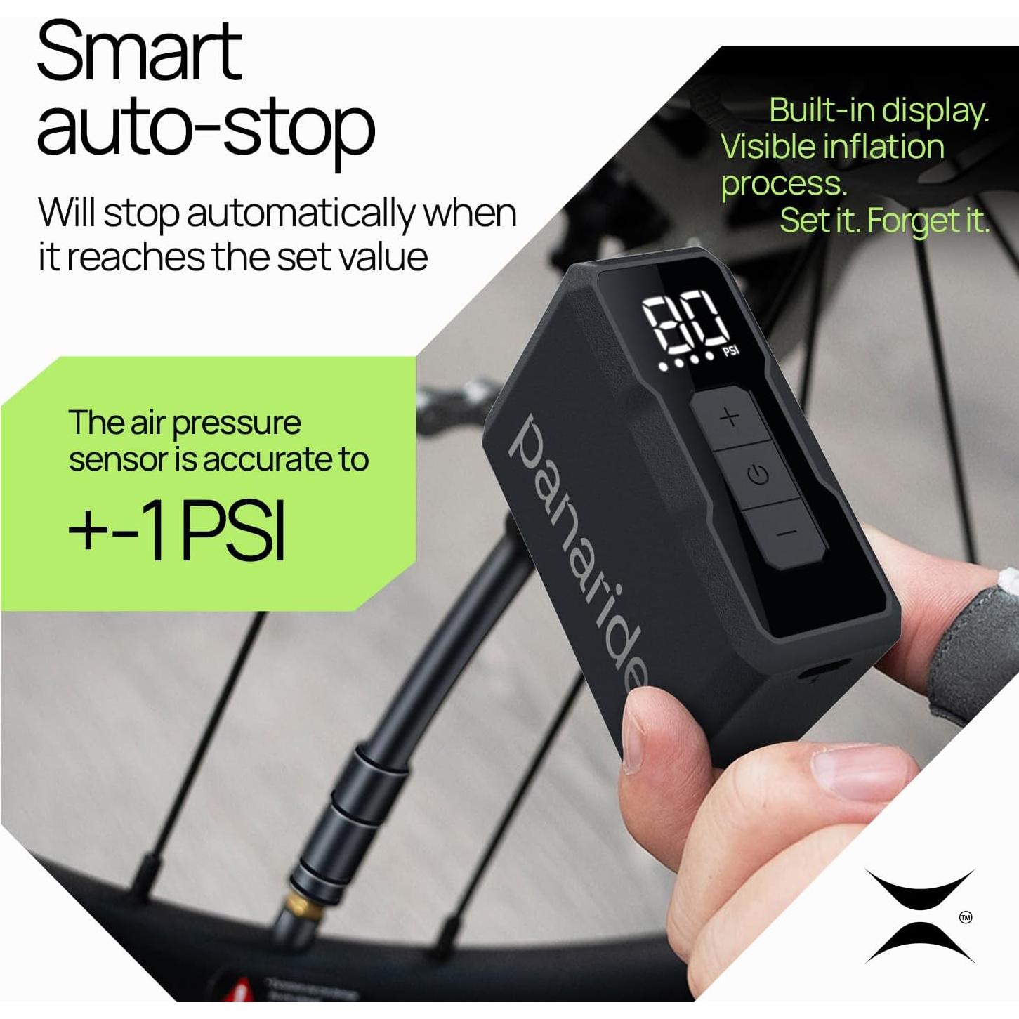 Mini Bomba Eléctrica para Bicicleta Panaride Air Nano 120 PSI