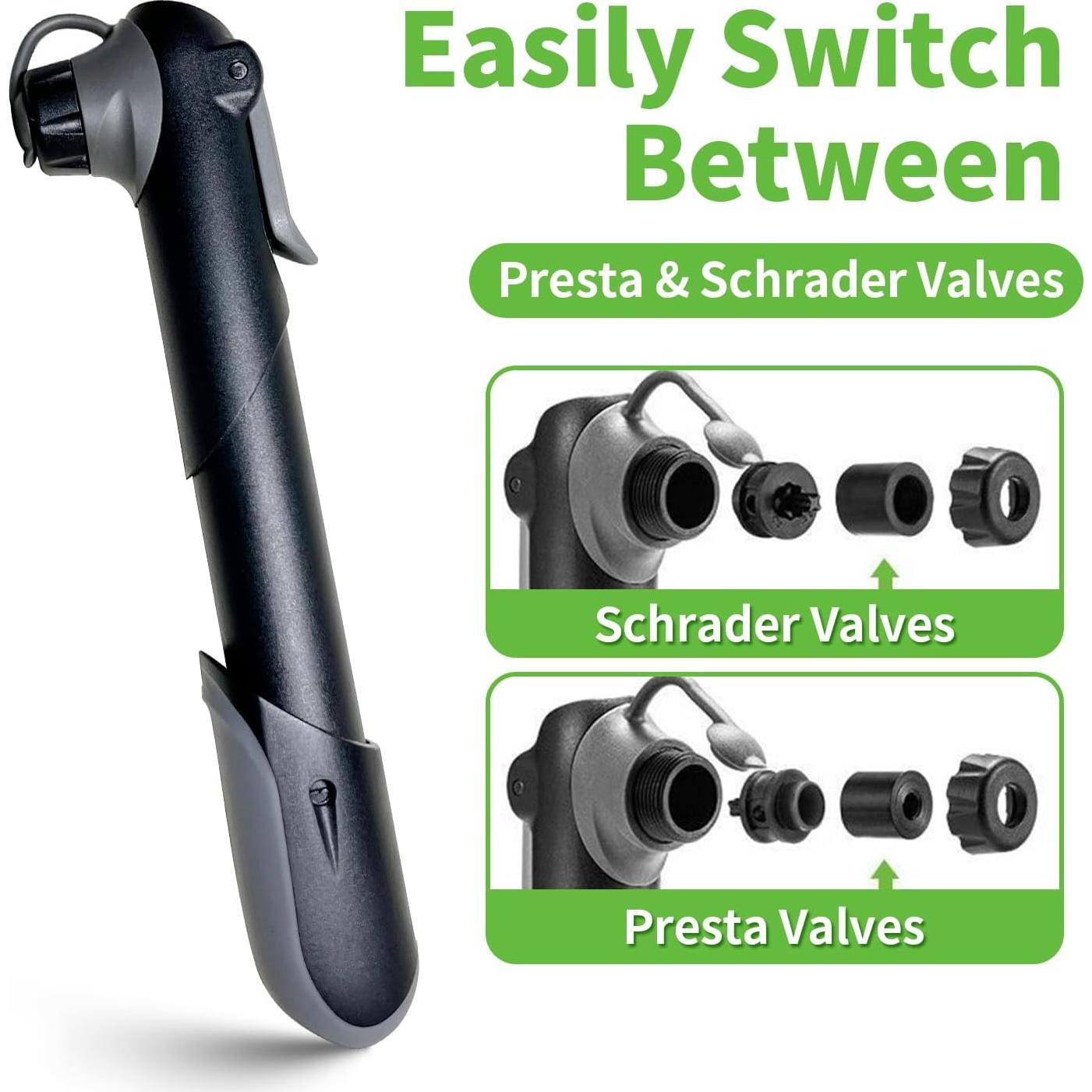 Bomba de Bicicleta Pqzxrwnk Mini 120 PSI Ligera y Duradera