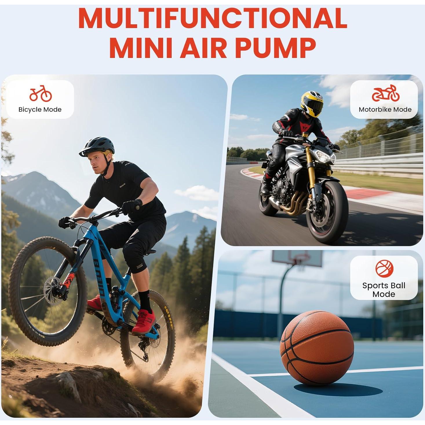 Bomba de Neumáticos Eléctrica SAILHAPI WK-BL01 150PSI