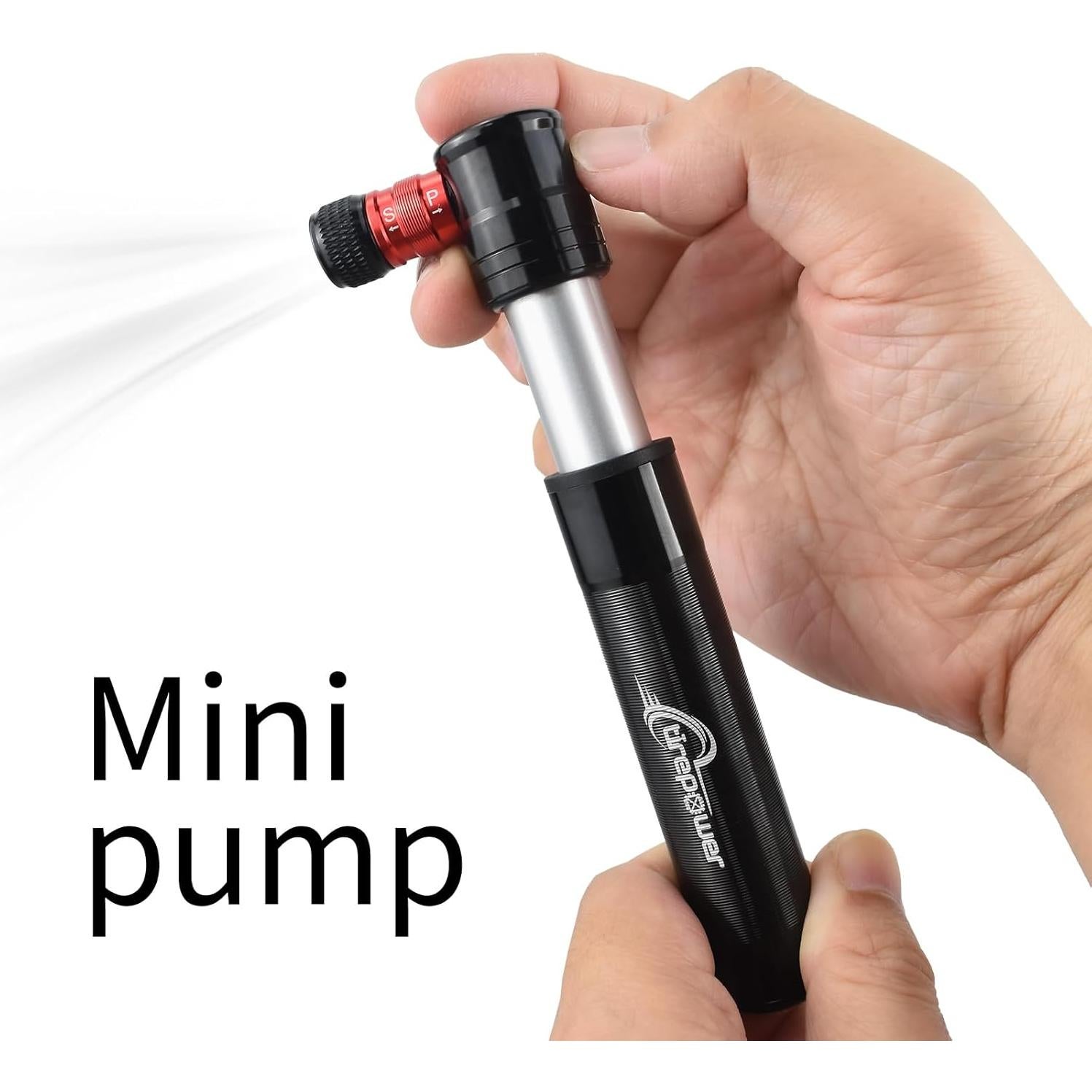 Mini bomba de bicicleta Ctrepower 811SP-AT 90 PSI aluminio