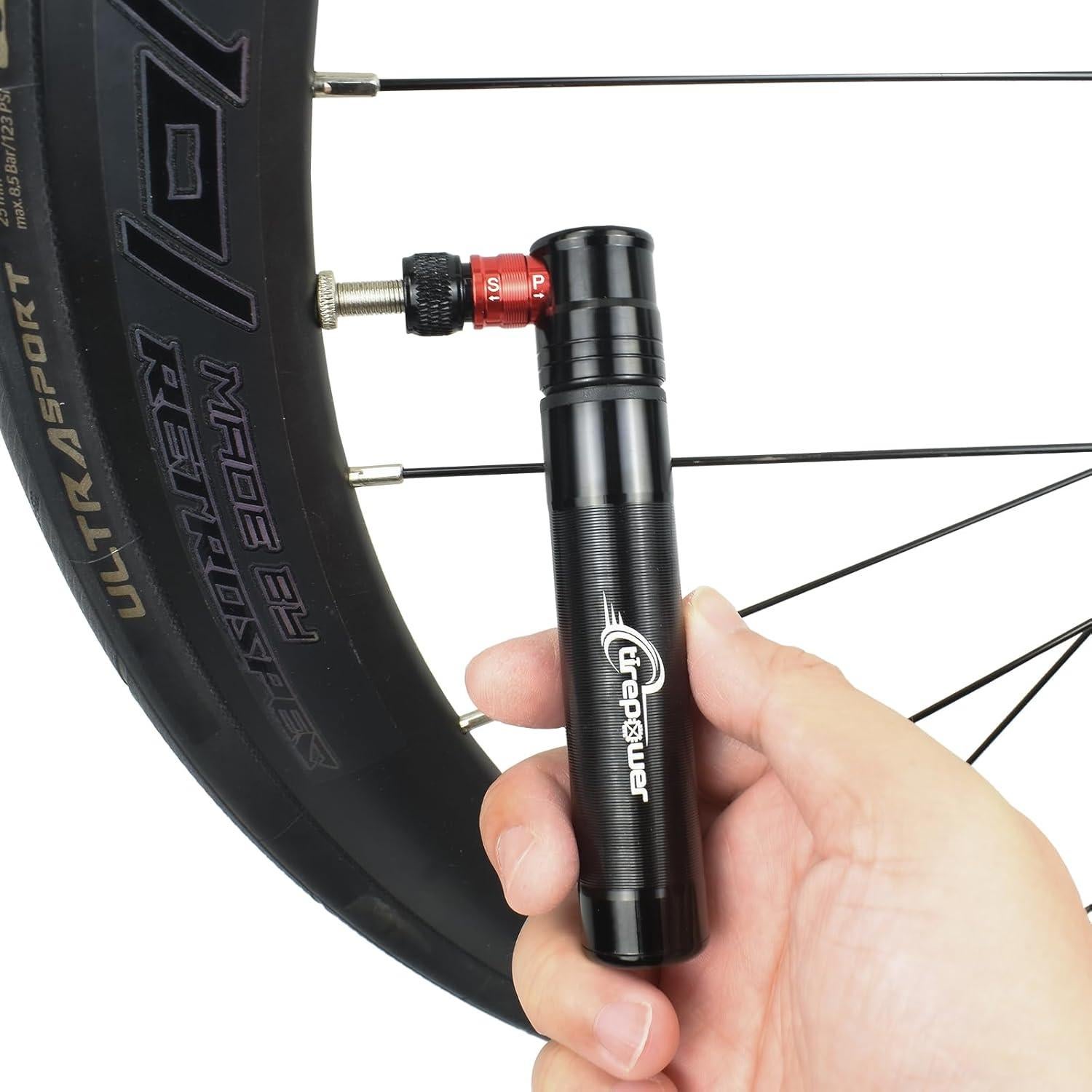 Mini bomba de bicicleta Ctrepower 811SP-AT 90 PSI aluminio