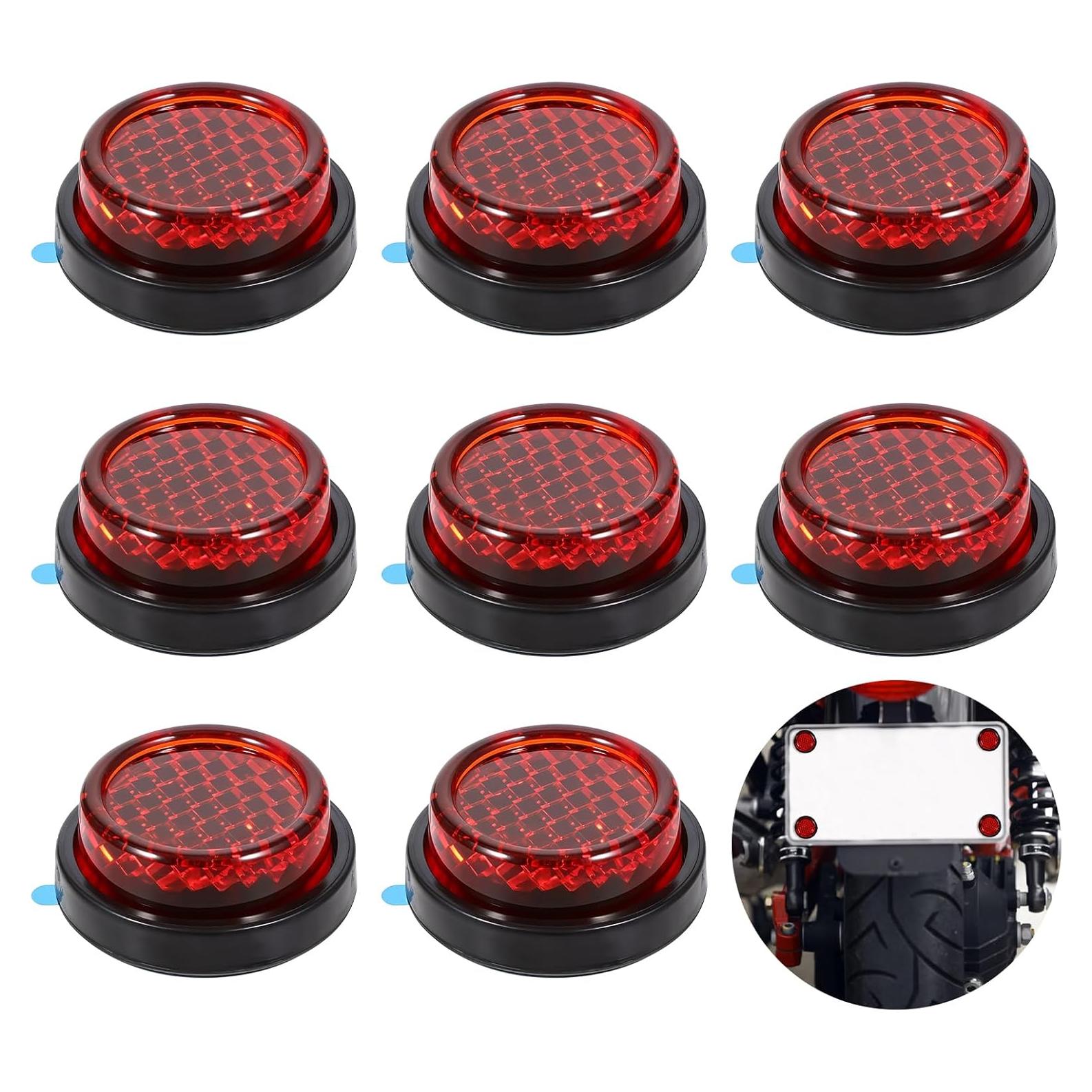 Reflectores Rojos Autoadhesivos Giantree 8 Pcs 2.4 cm