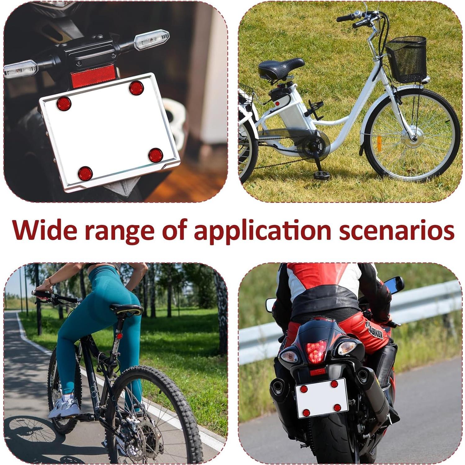 Reflectores Rojos Autoadhesivos Giantree 8 Pcs 2.4 cm