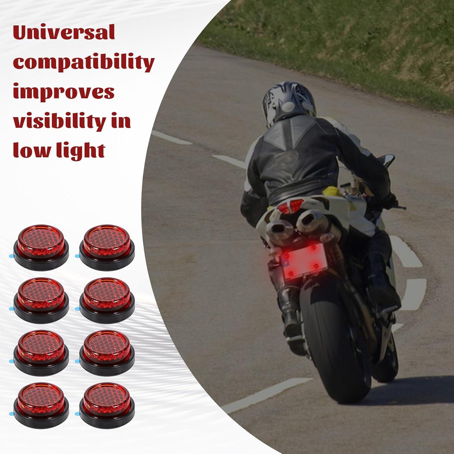 Reflectores Rojos Autoadhesivos Giantree 8 Pcs 2.4 cm