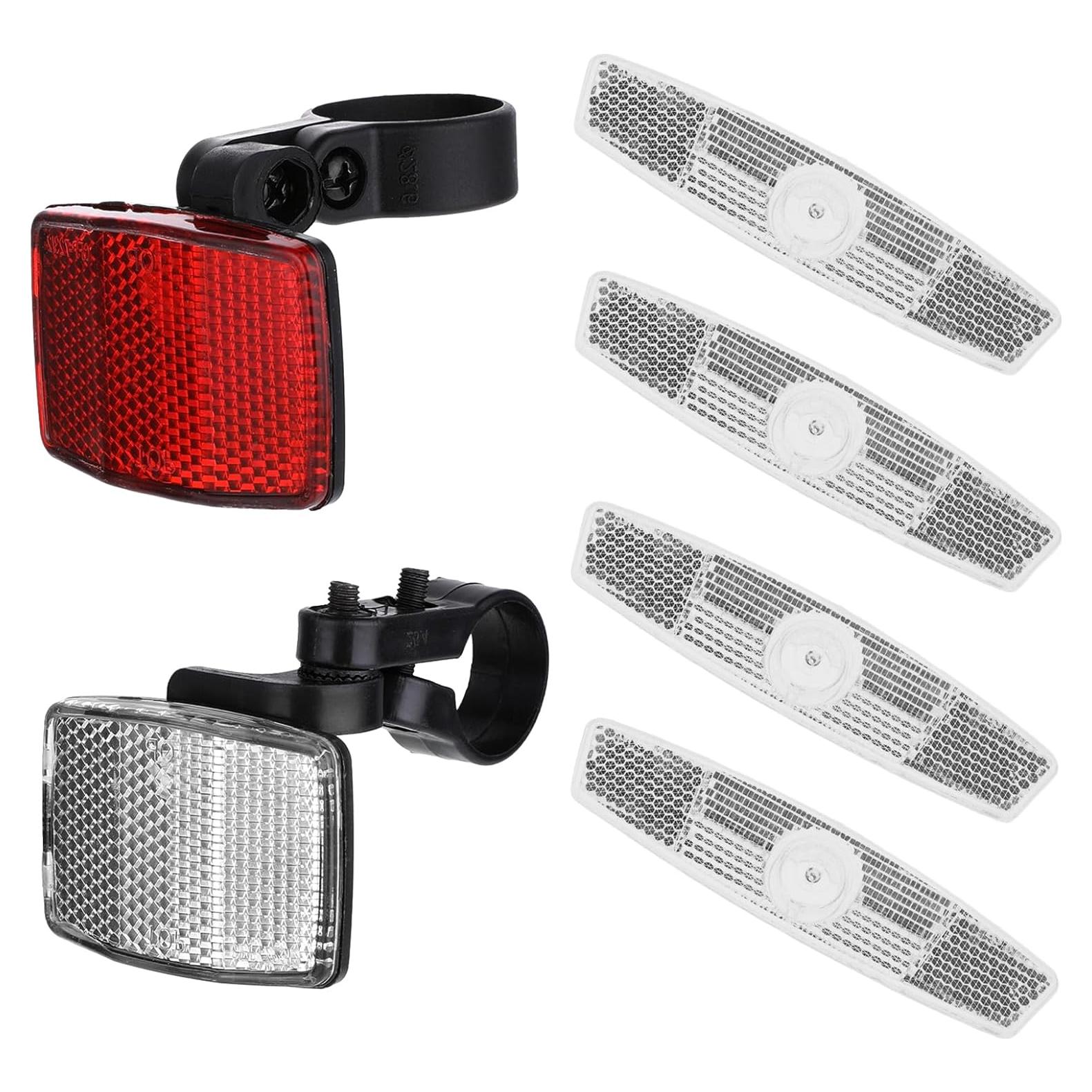 Kit de Reflectores de Bicicleta FdcZeyxior 6 Piezas ABS