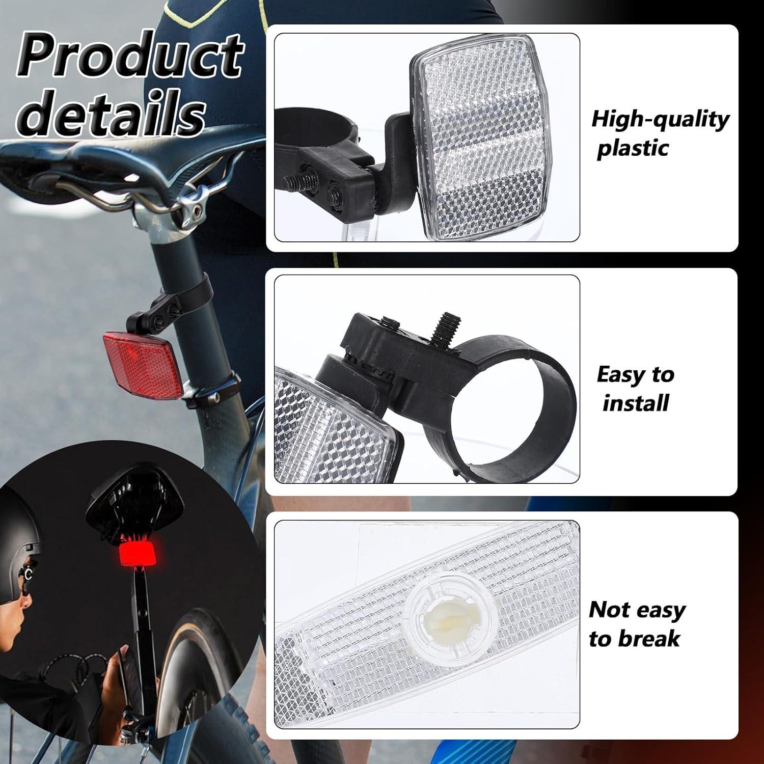 Kit de Reflectores de Bicicleta FdcZeyxior 6 Piezas ABS