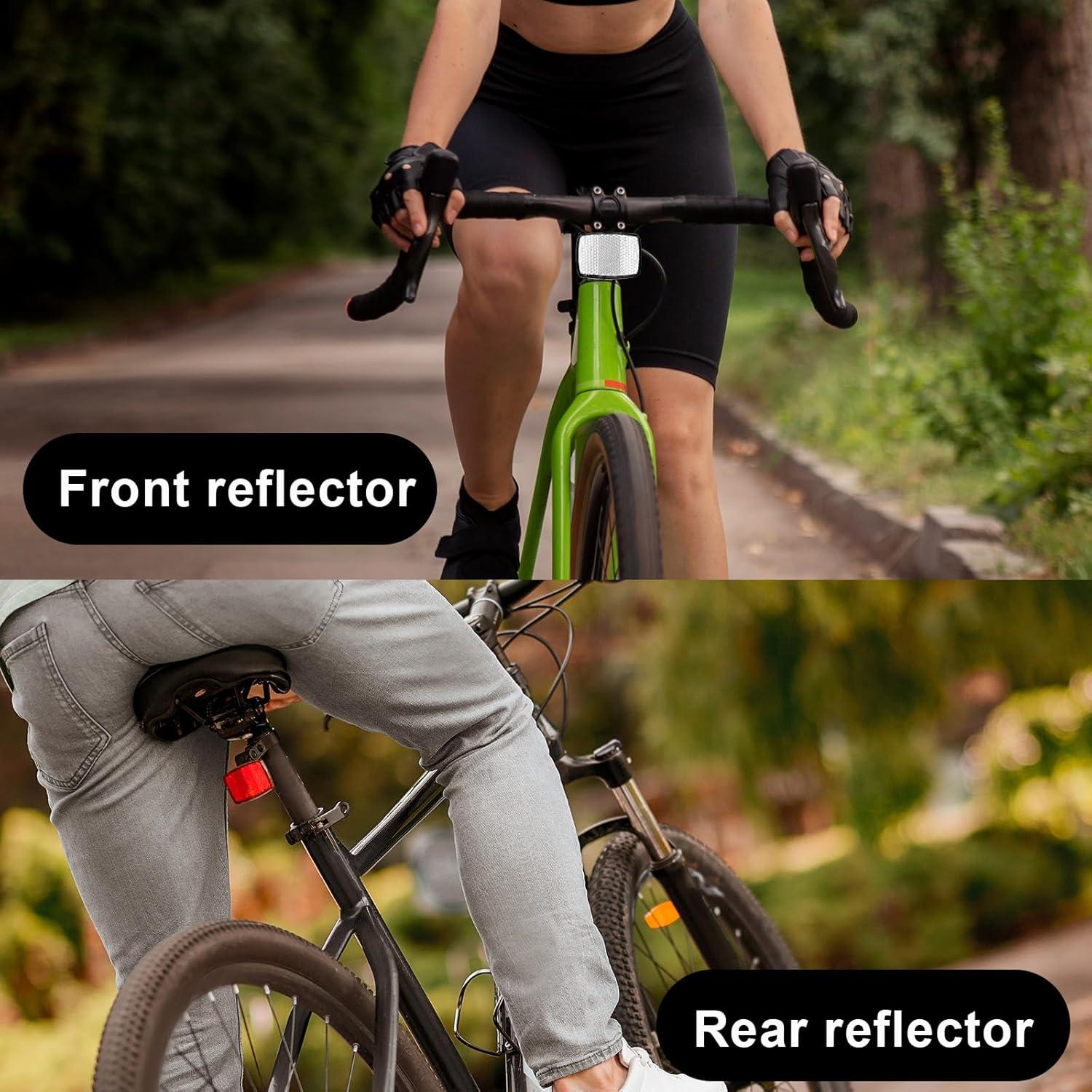 Kit de Reflectores de Bicicleta FdcZeyxior 6 Piezas ABS