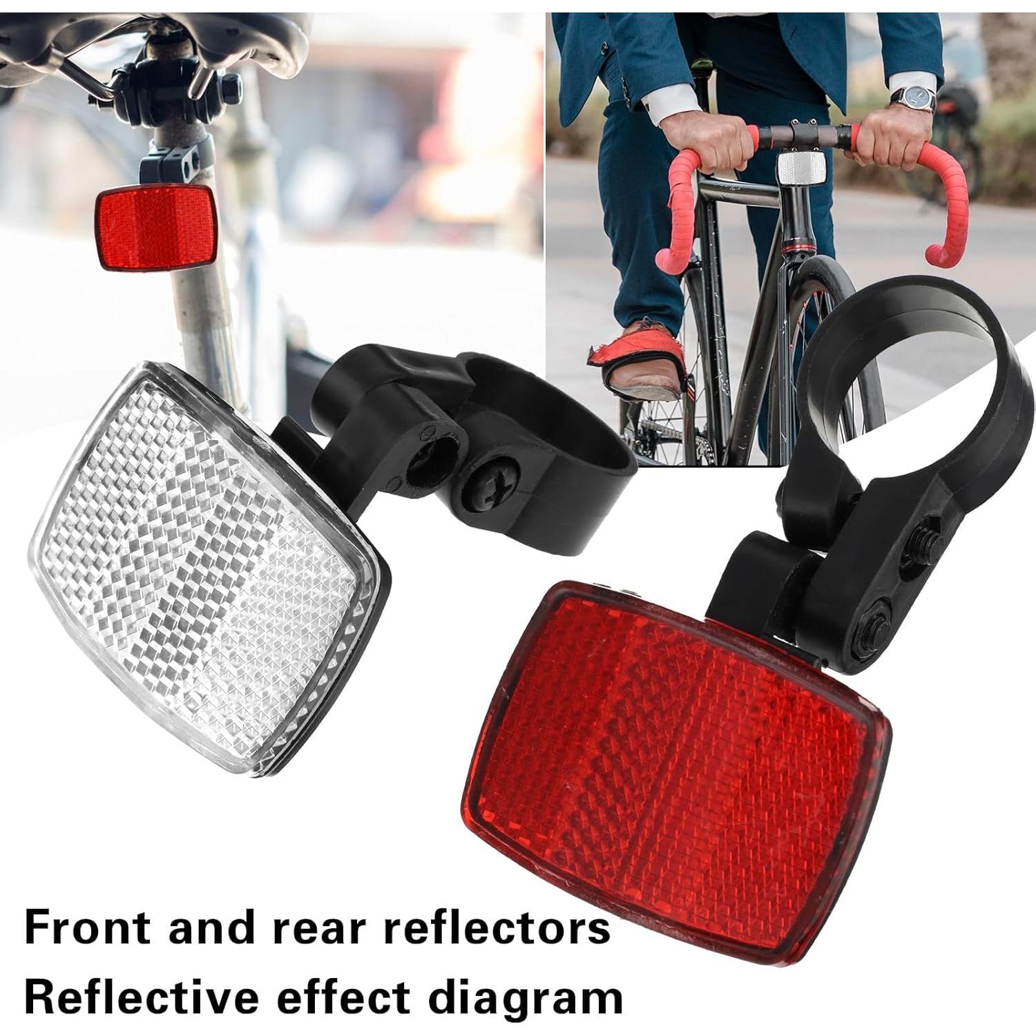 Kit de Reflectores de Bicicleta FdcZeyxior 6 Piezas ABS