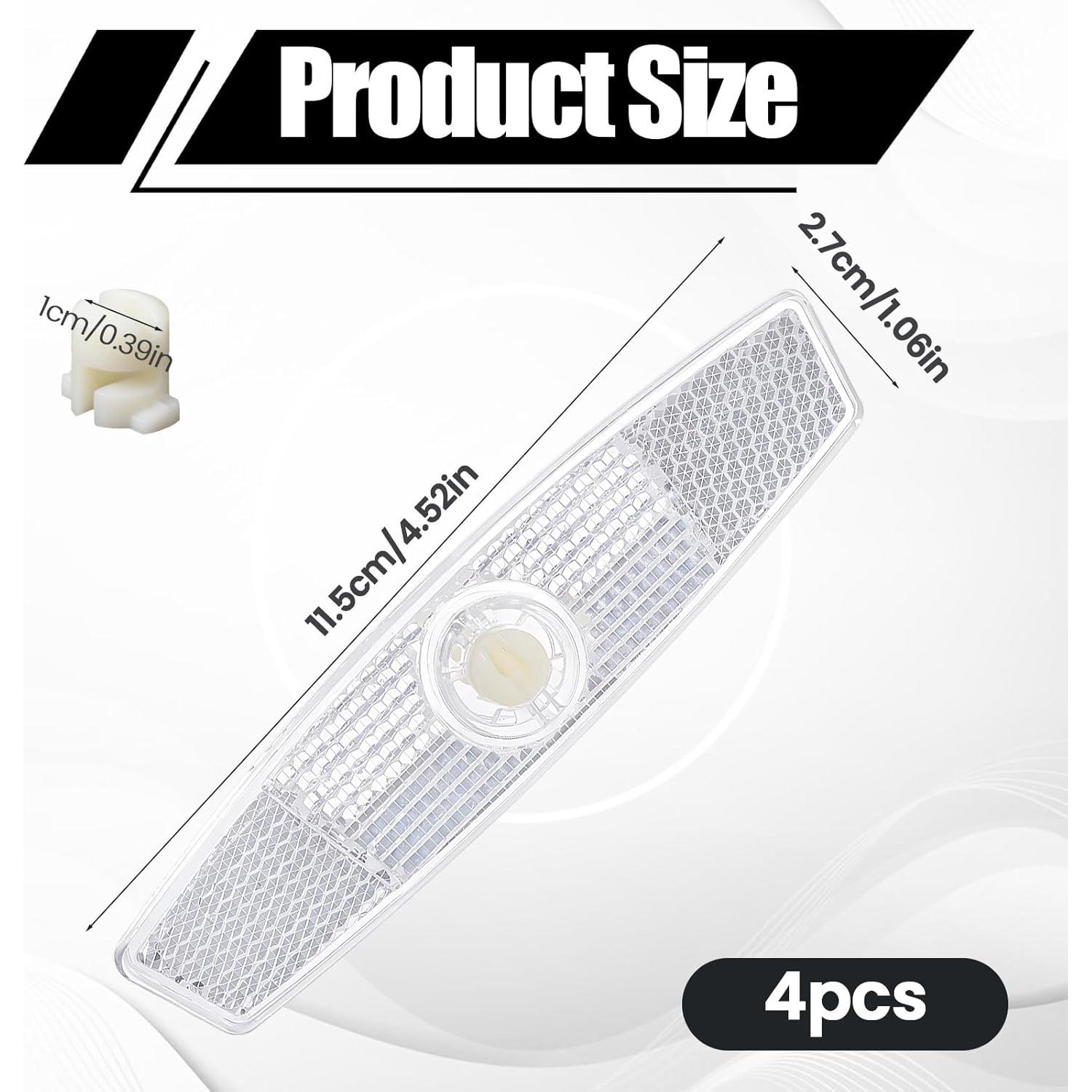 Reflectores de Rueda para Bicicleta Simarro - 4 Piezas Blancas