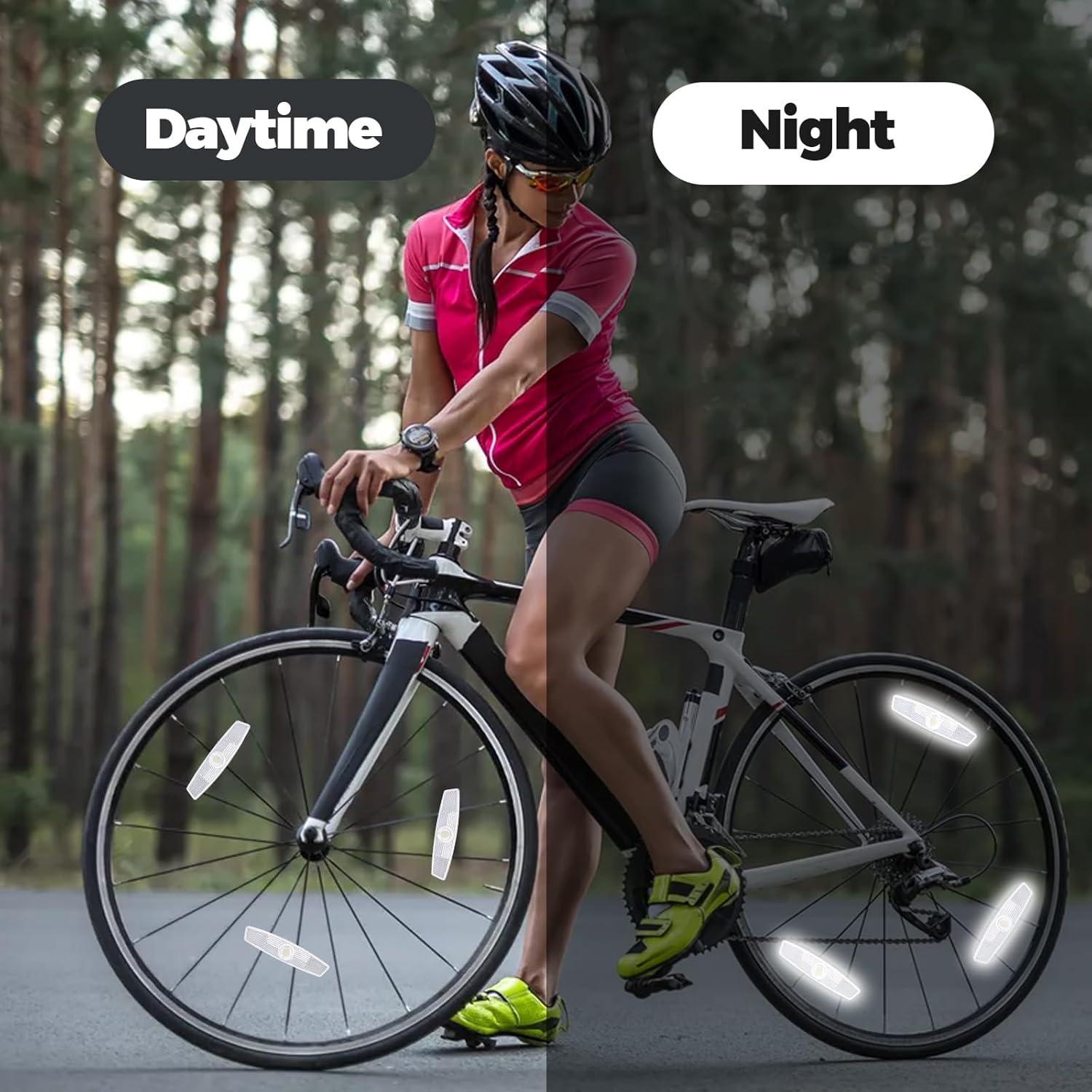 Reflectores de Rueda para Bicicleta Simarro - 4 Piezas Blancas