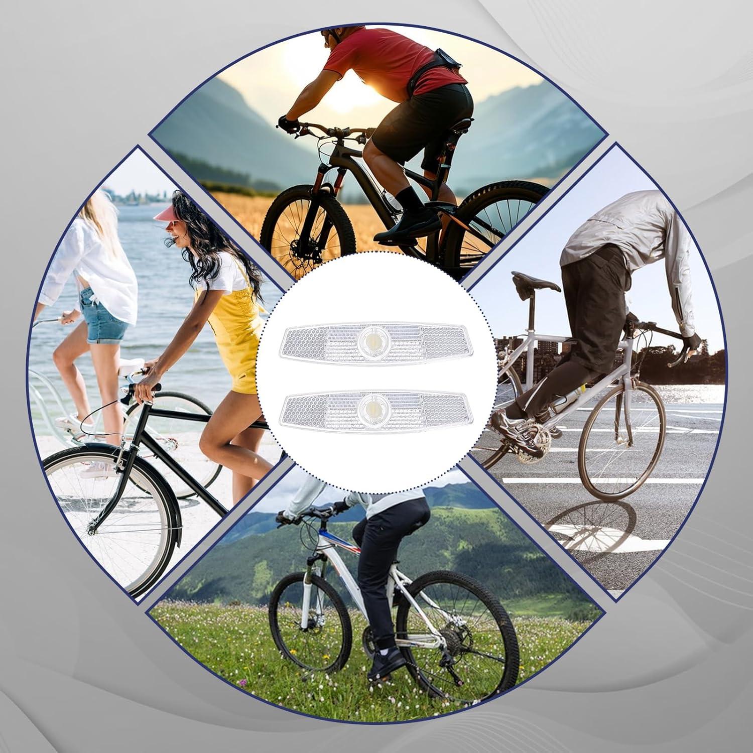 Reflectores de Rueda para Bicicleta Simarro - 4 Piezas Blancas