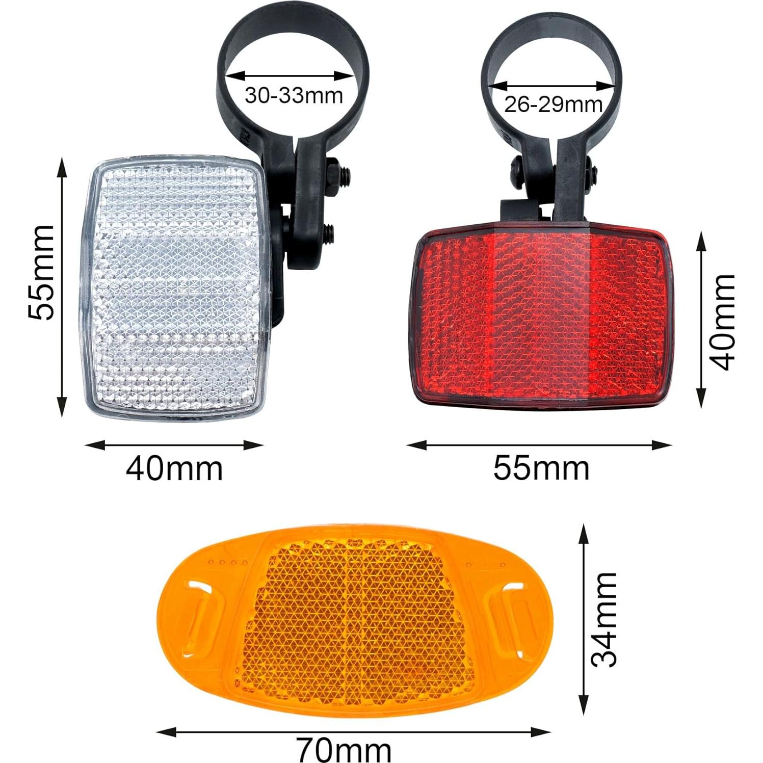 Reflectores de Bicicleta Juxiamal Jus-4413F33 6 Pcs Seguridad