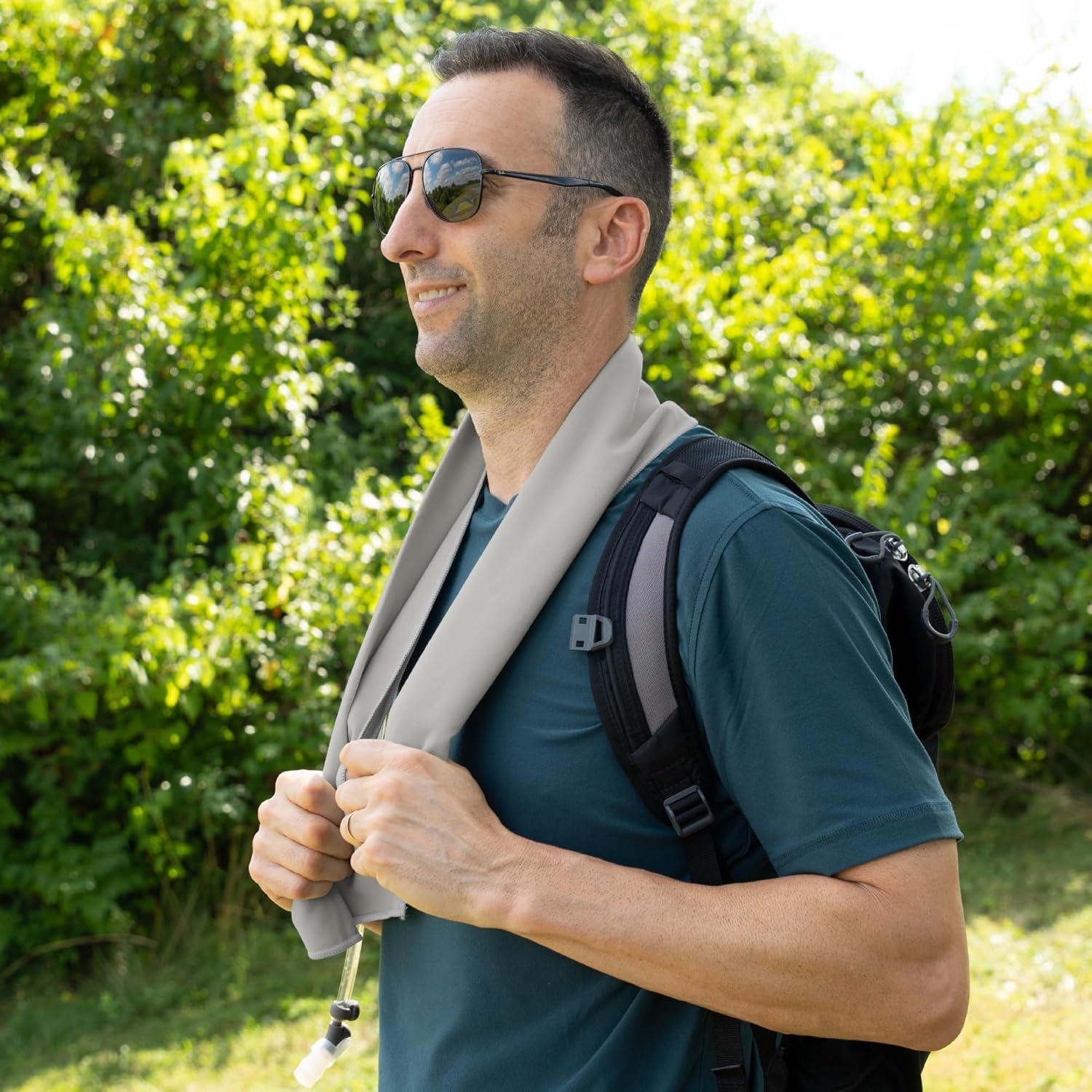 Toalla de Gimnasio S&T INC. Microfibra 30x101 cm Gris