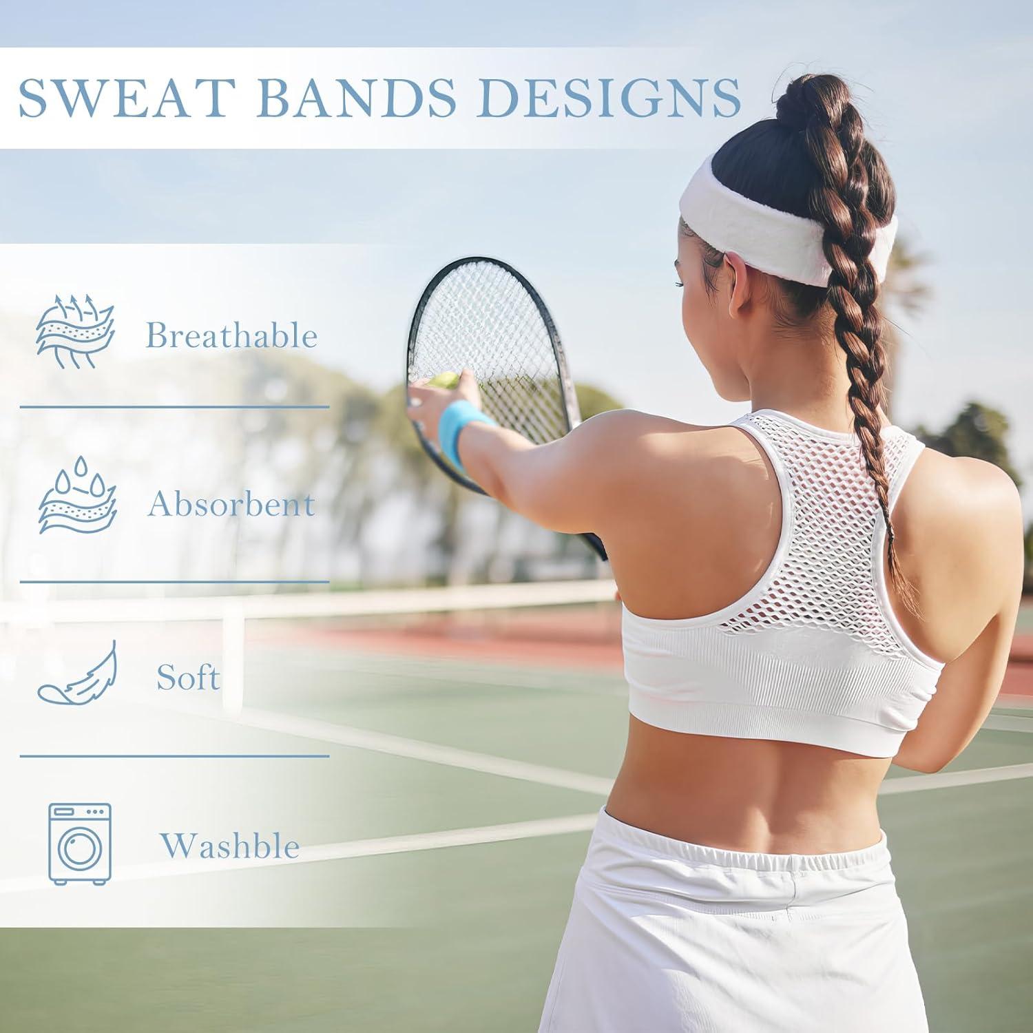 Paquete de 4 bandas de sudor PEASUG para deporte unisex