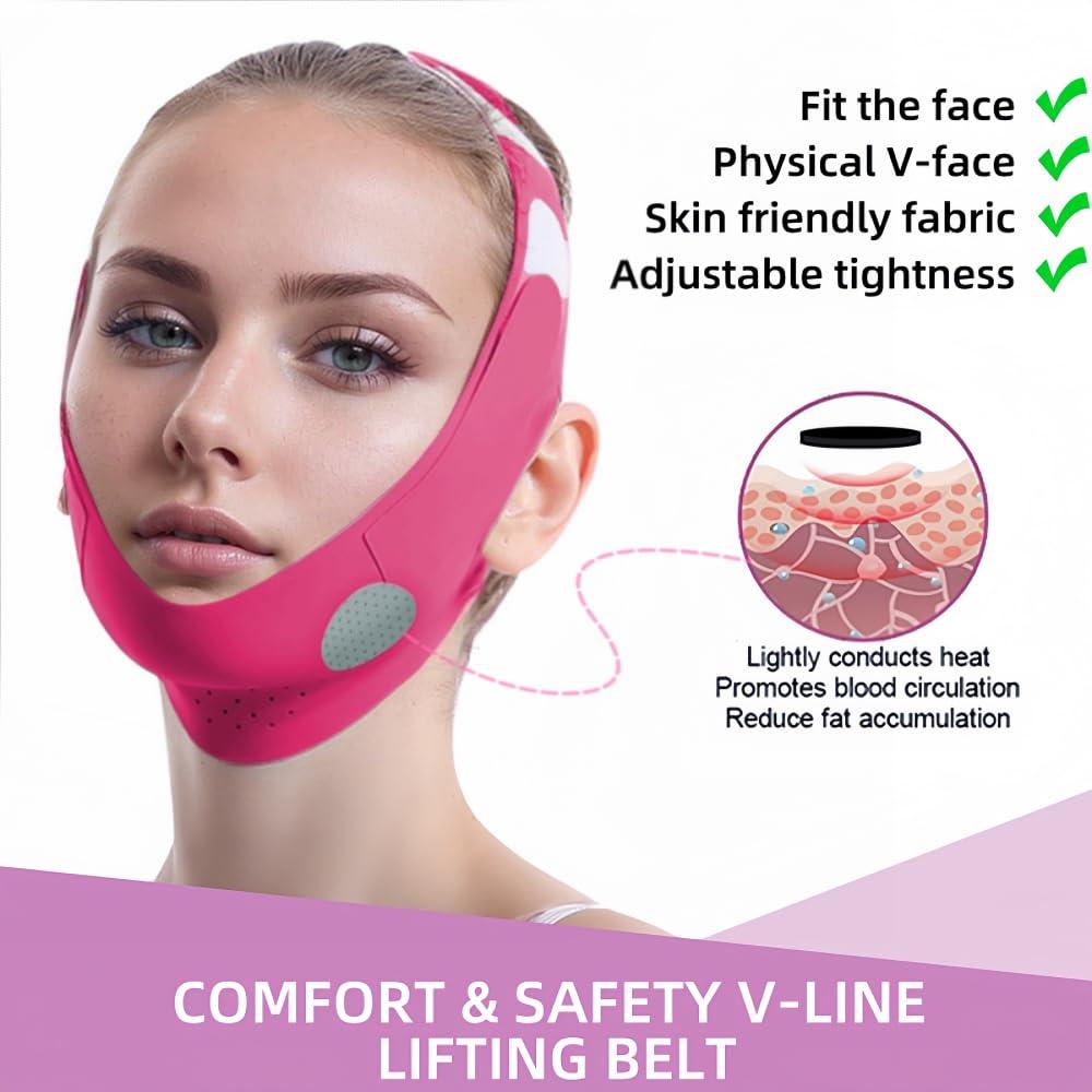 Máscara V-Line ROWMATE de Grafeno para Doble Papada - Pequeña Roja