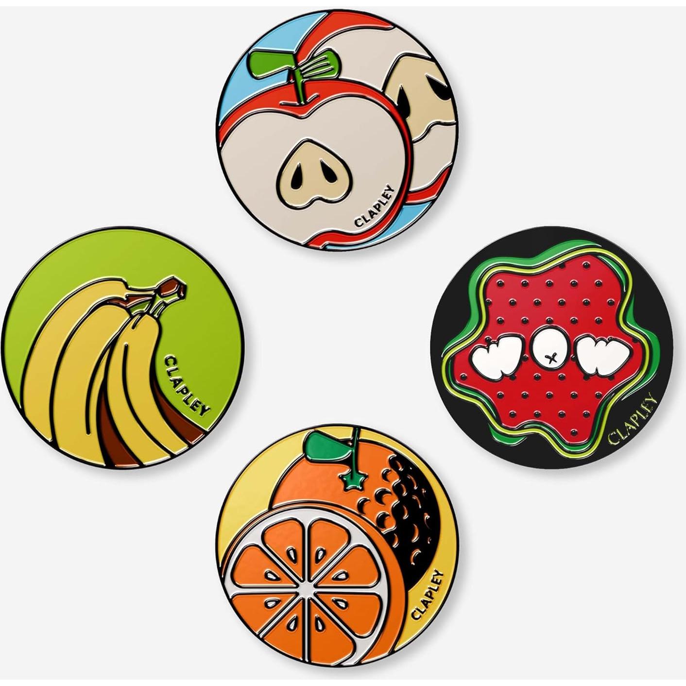 Marcadores de Pelota CLAPLEY Golf Acero Inoxidable 4 Piezas