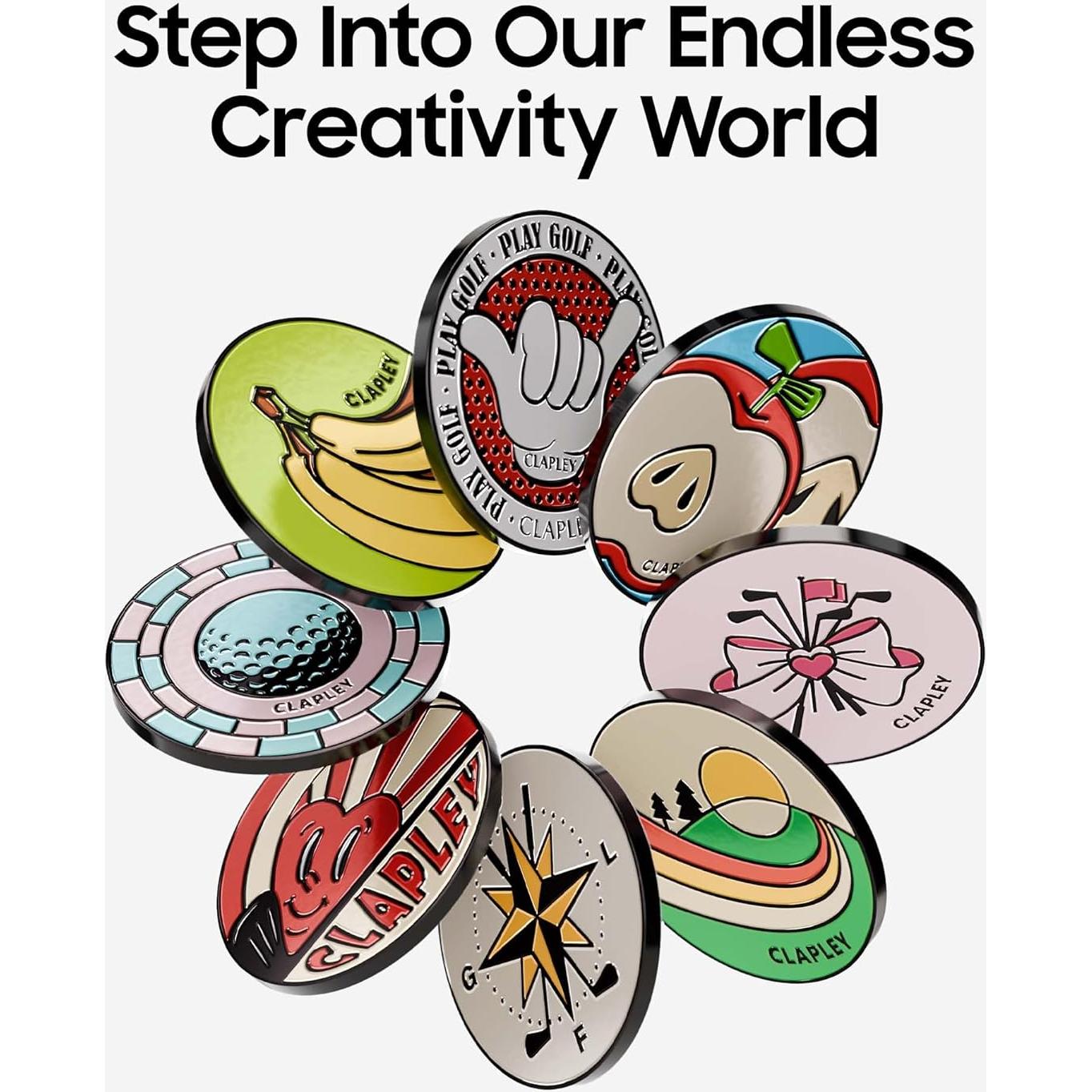 Marcadores de Pelota CLAPLEY Golf Acero Inoxidable 4 Piezas