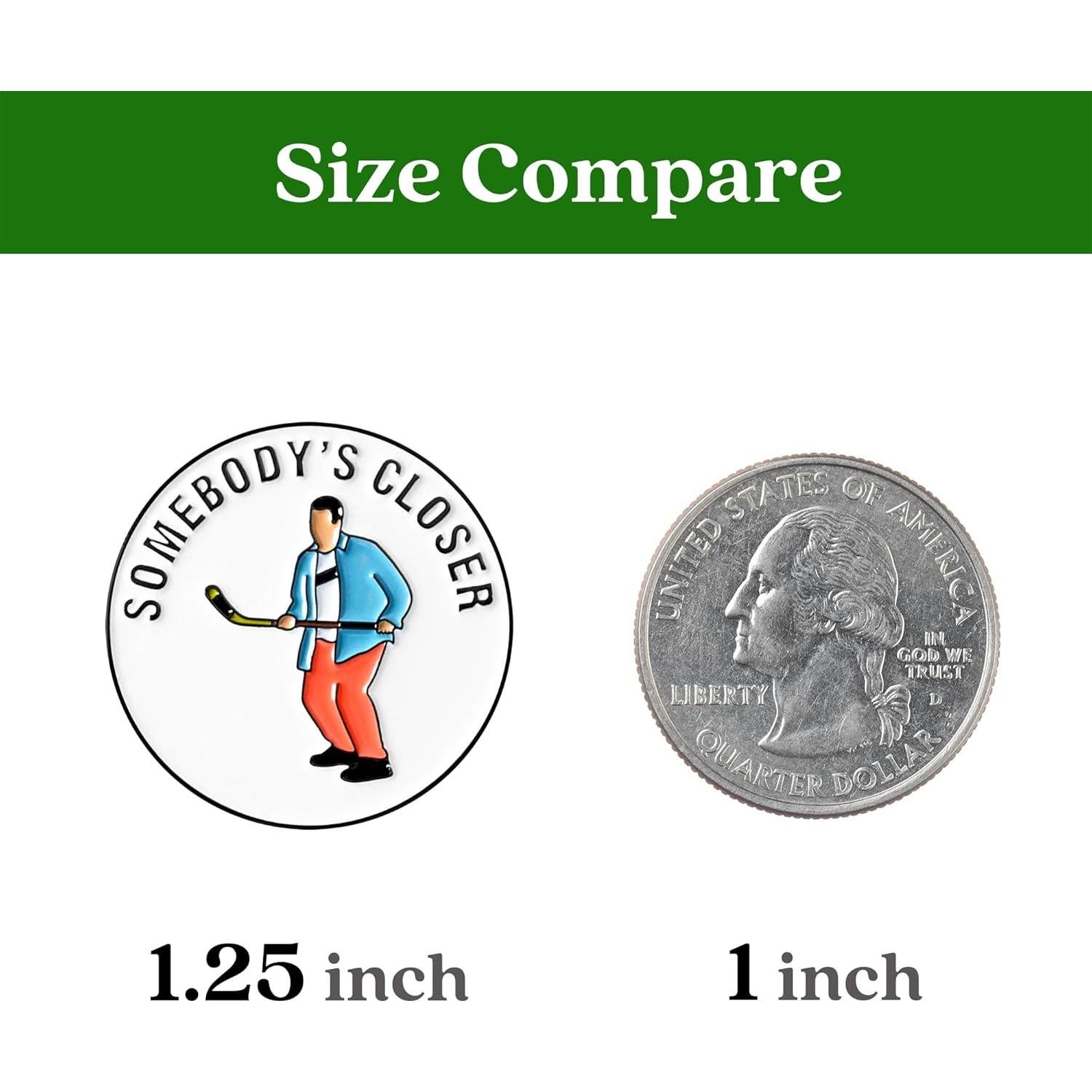 Marcador de Pelota de Golf ZEETY con Clip Magnético - Regalo Divertido