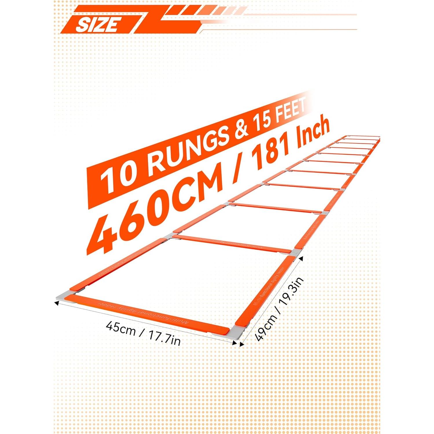 Escalera de Agilidad TONTATTA 4.6m 10 Peldaños Multiusos
