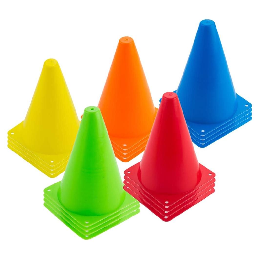 20 Conos de Agilidad Plástico Baaxxango 17.78 cm 5 Colores