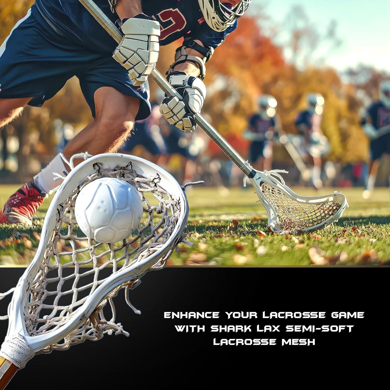 Malla de Lacrosse Semi-Suave Shark Lax - Alta Durabilidad y Control