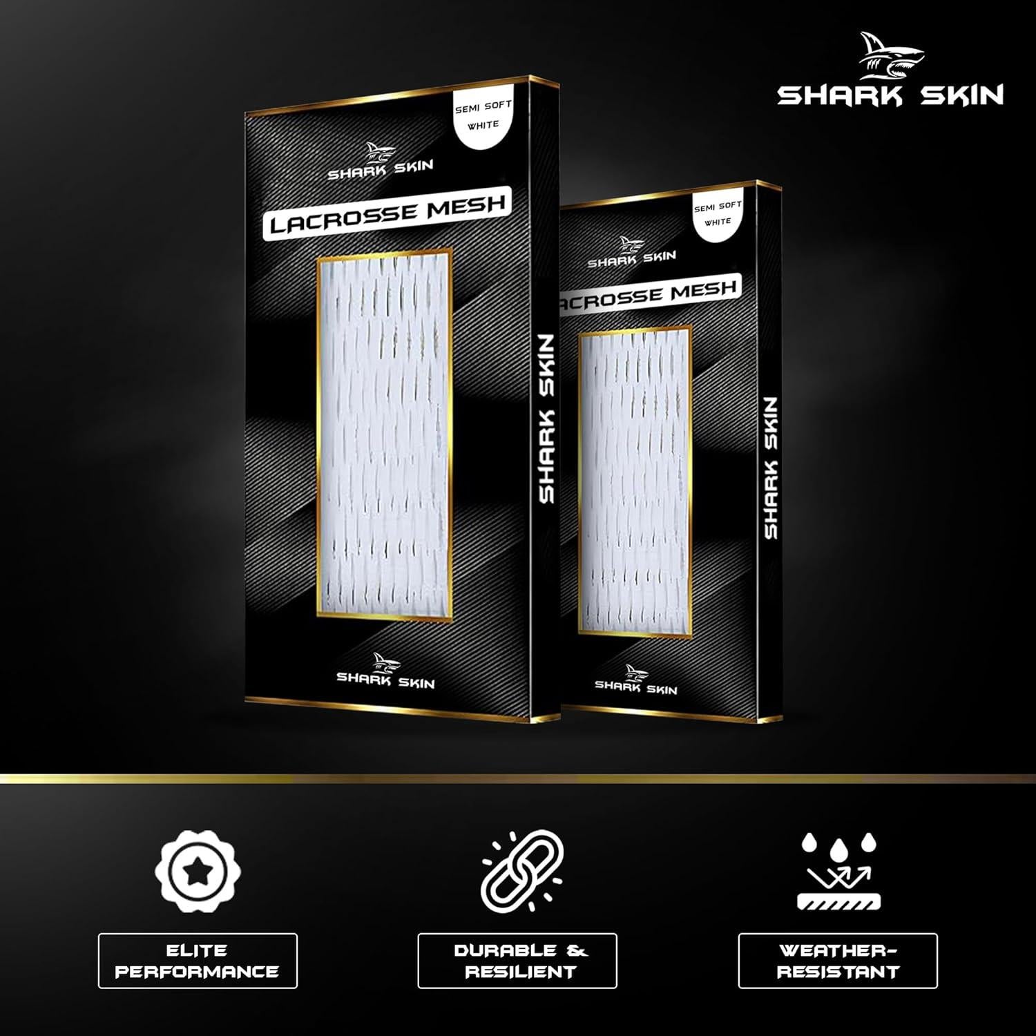 Malla de Lacrosse Semi-Suave Shark Lax - Alta Durabilidad y Control