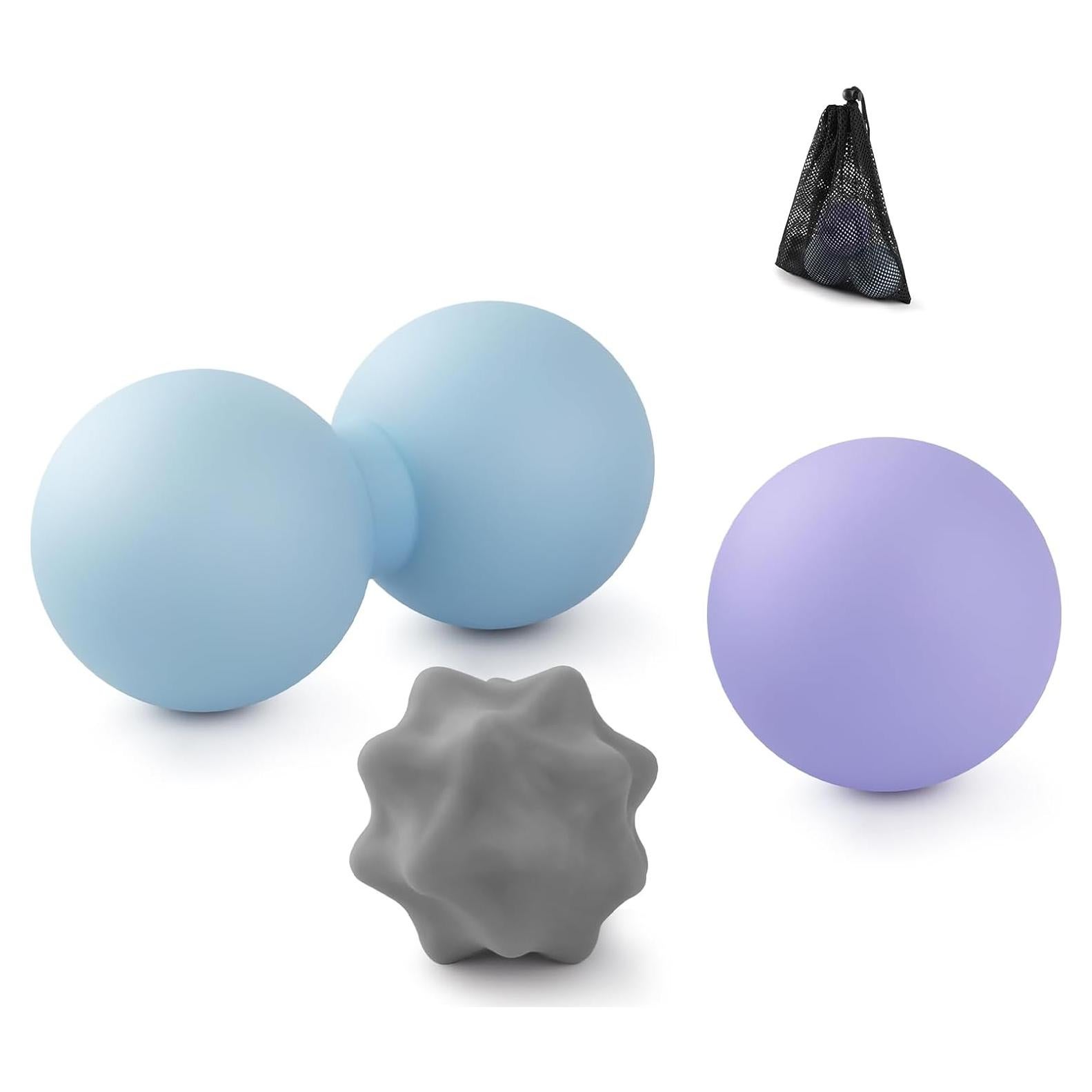 Juego de Pelotas de Masaje JIEJUNJIE - 3 Silicona Terapia