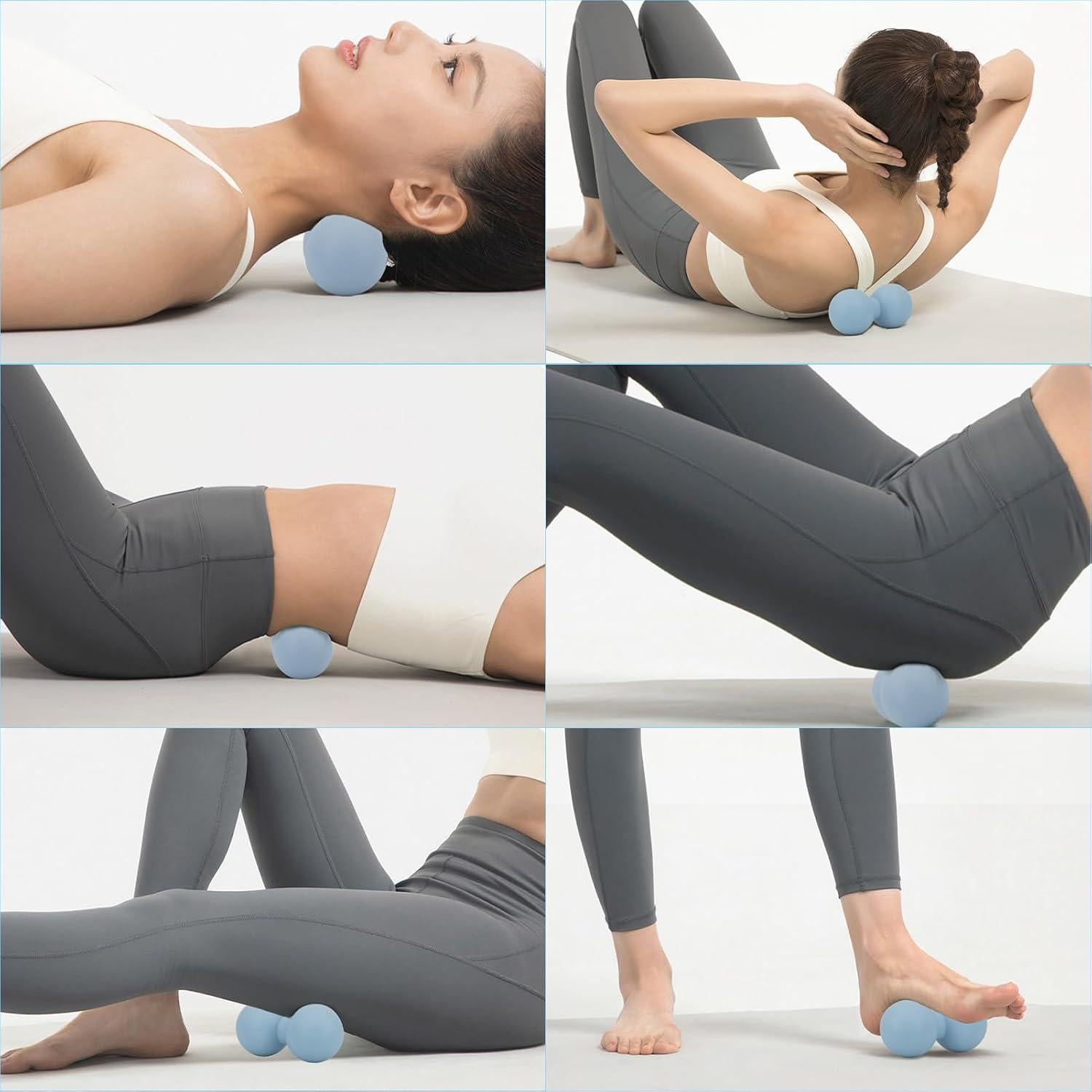 Juego de Pelotas de Masaje JIEJUNJIE - 3 Silicona Terapia