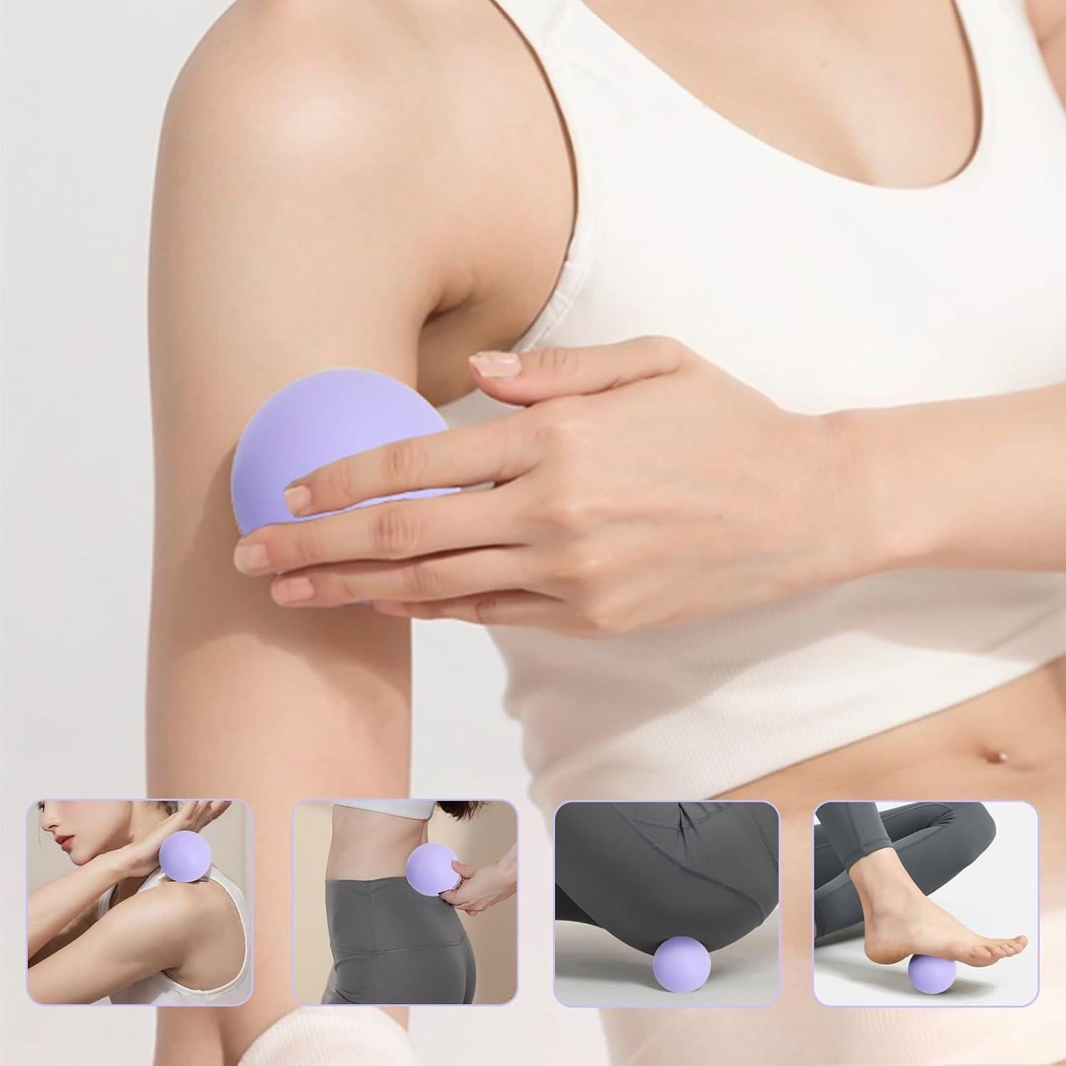 Juego de Pelotas de Masaje JIEJUNJIE - 3 Silicona Terapia