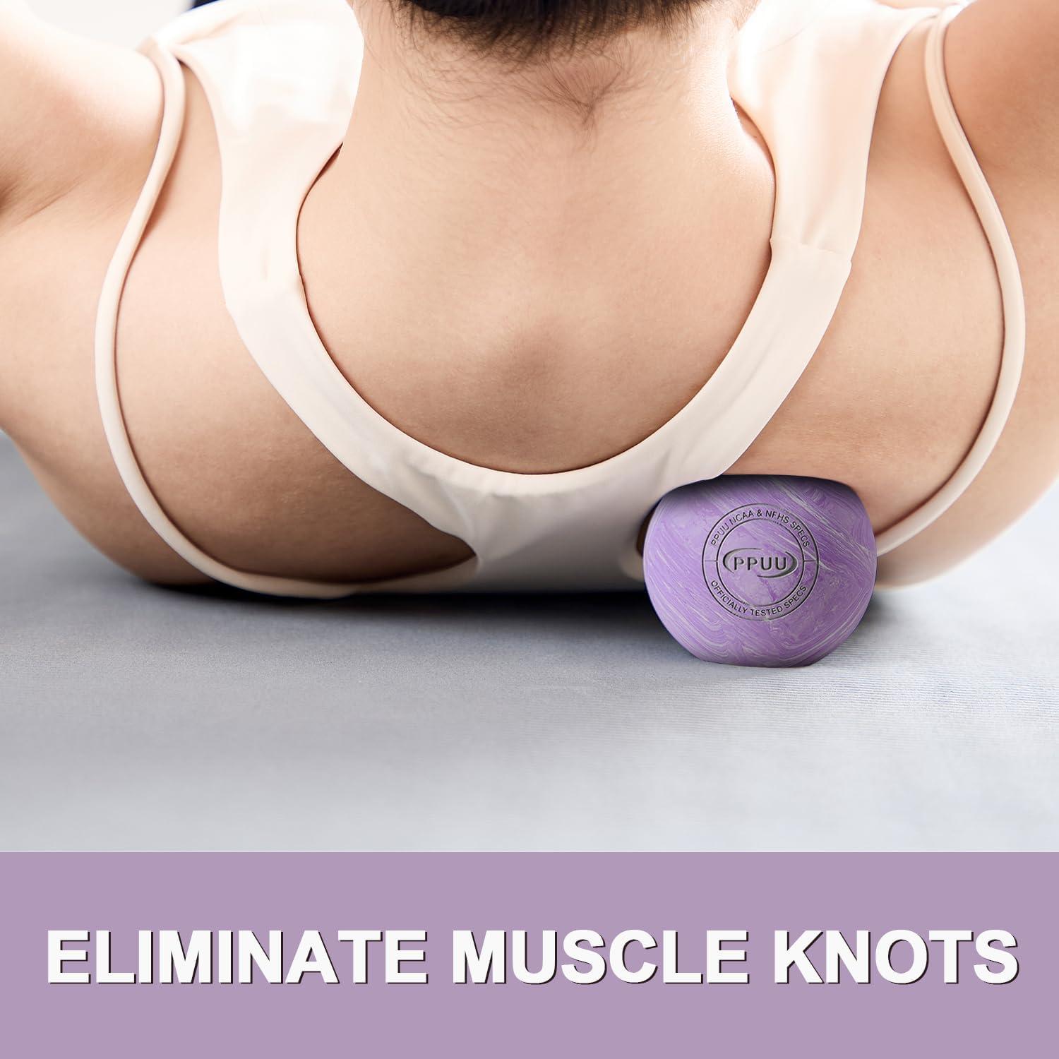 Bola de Masaje Lacrosse PPUU 6.35 cm para Alivio Muscular