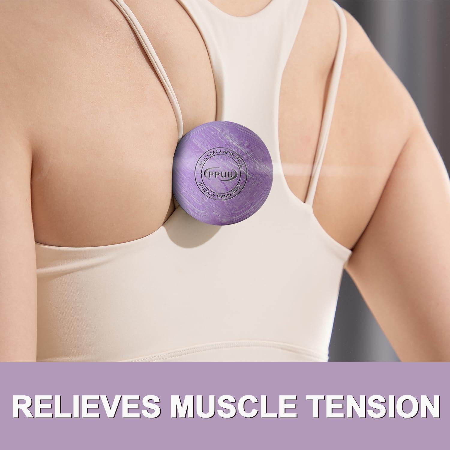 Bola de Masaje Lacrosse PPUU 6.35 cm para Alivio Muscular