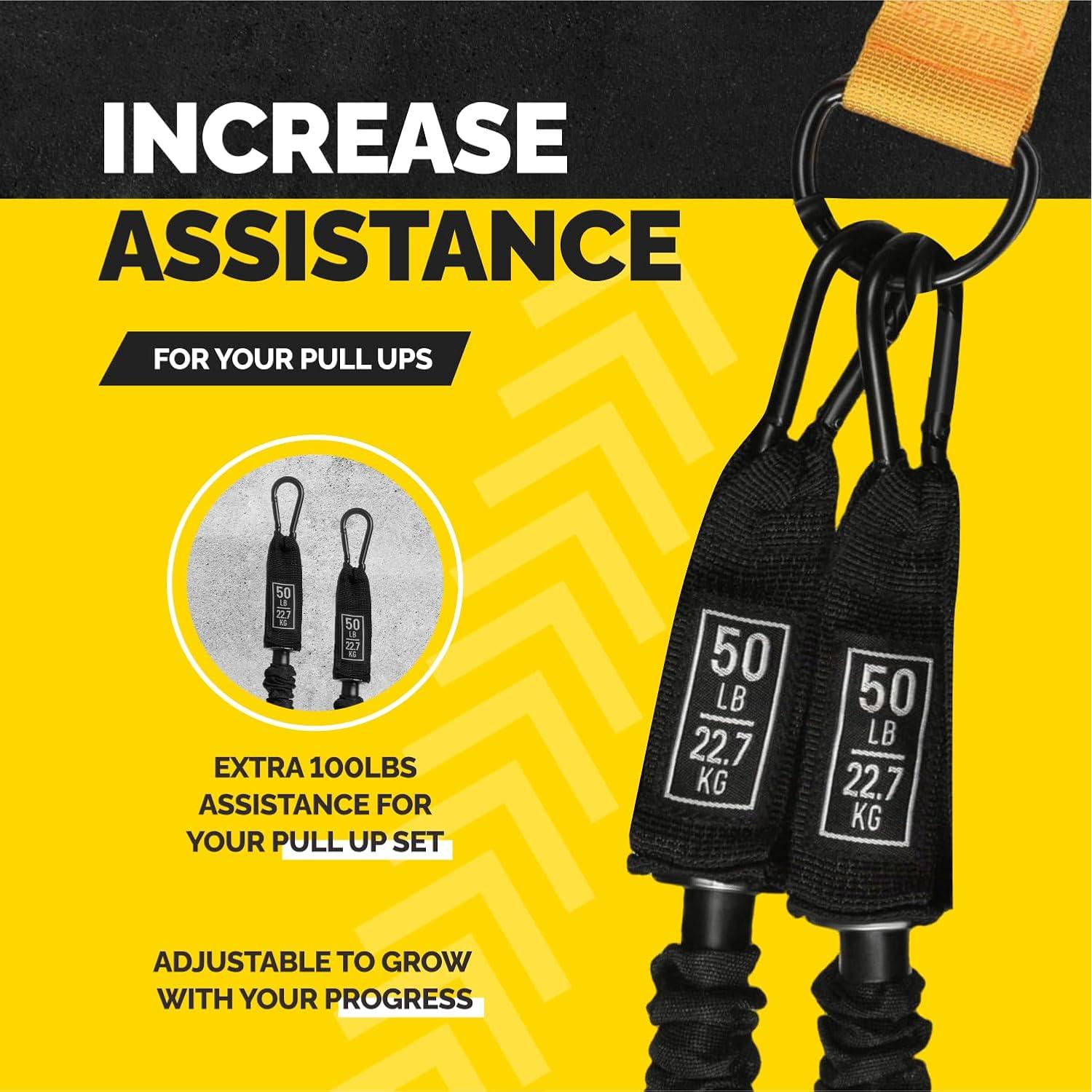 Juego de Bandas de Asistencia para Dominadas Tribe Lifting - 4 Bandas Ajustables de 22.68 kg