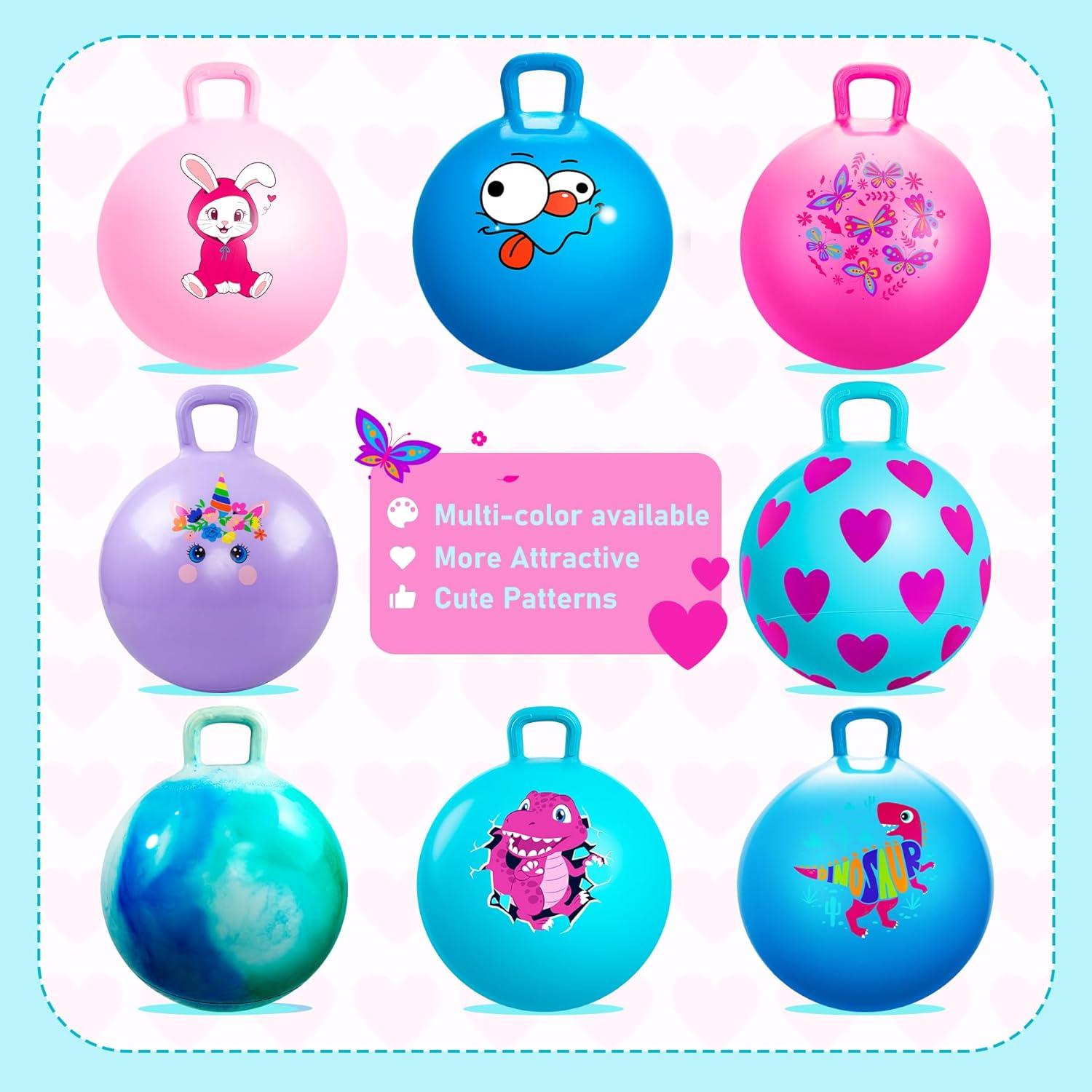 Bola Saltarina EVERICH 40cm Corazón Azul para Niños 3-6 años